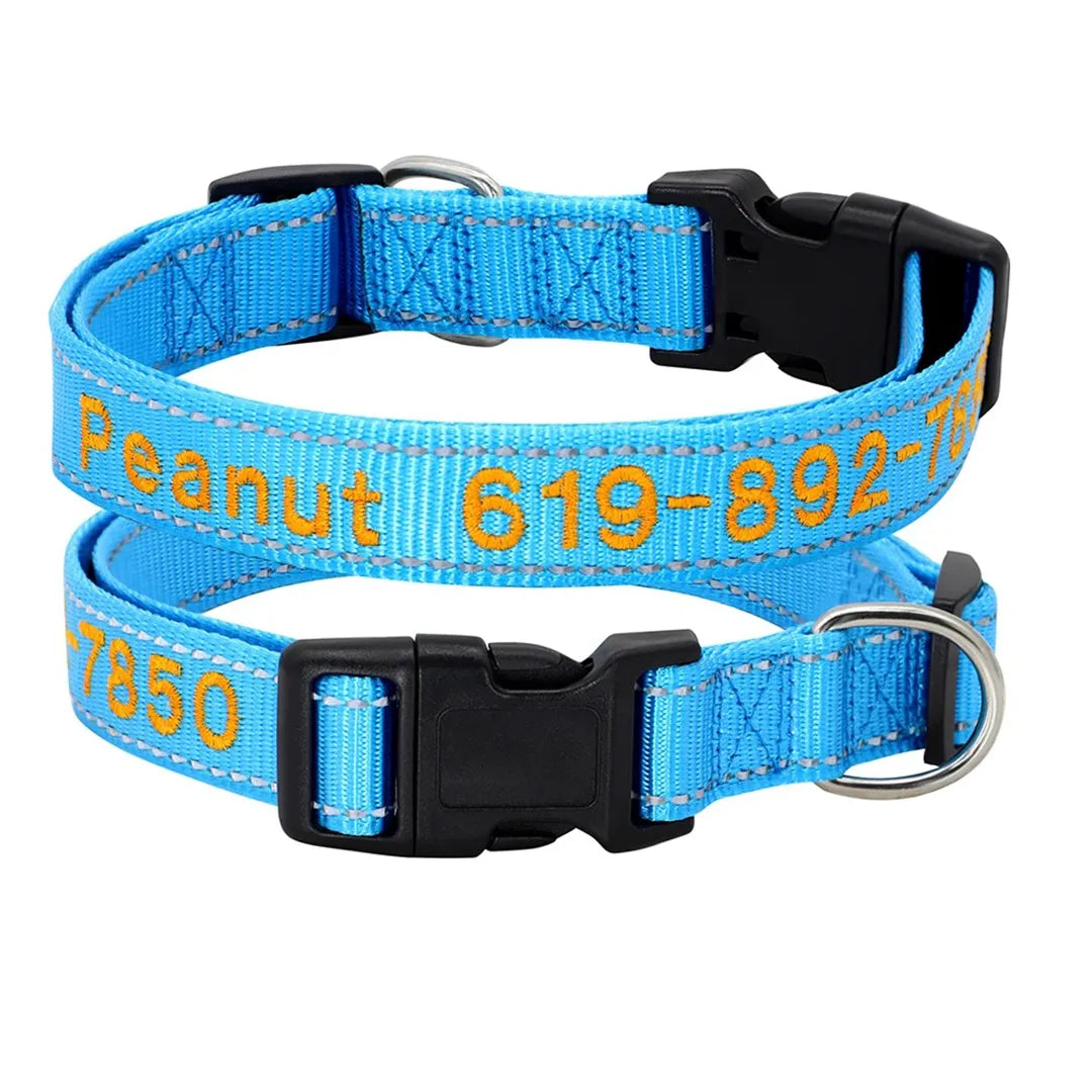 StitchSafe Halsband | Op Maat Geborduurde Nylon Halsband voor Honden