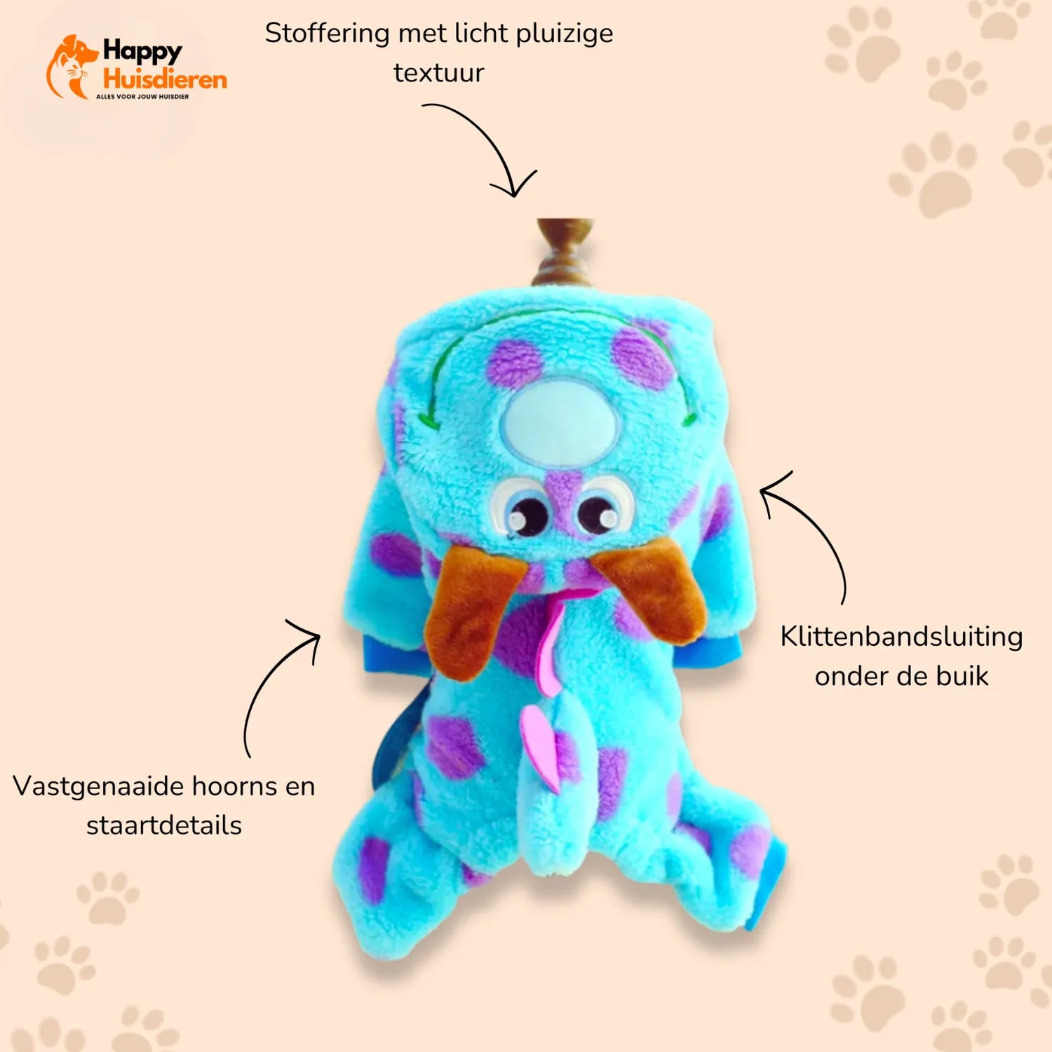 Sulley Snoezelpak | Karaktergetrouw Hondenkostuum voor Halloween