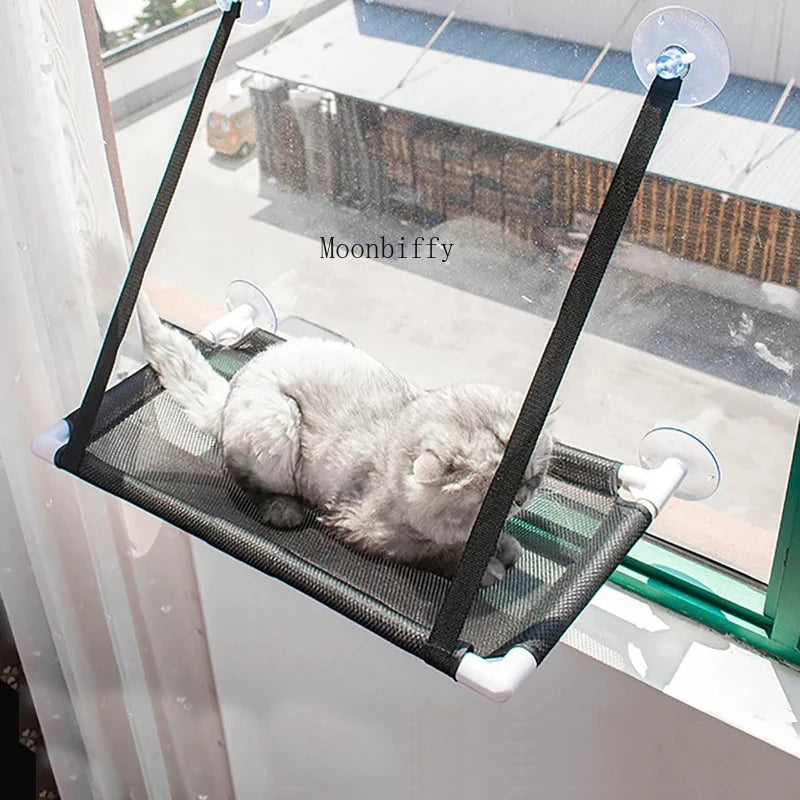 SunNapper Raamhangmat | Katten hangmat mesh voor zonnig relaxen