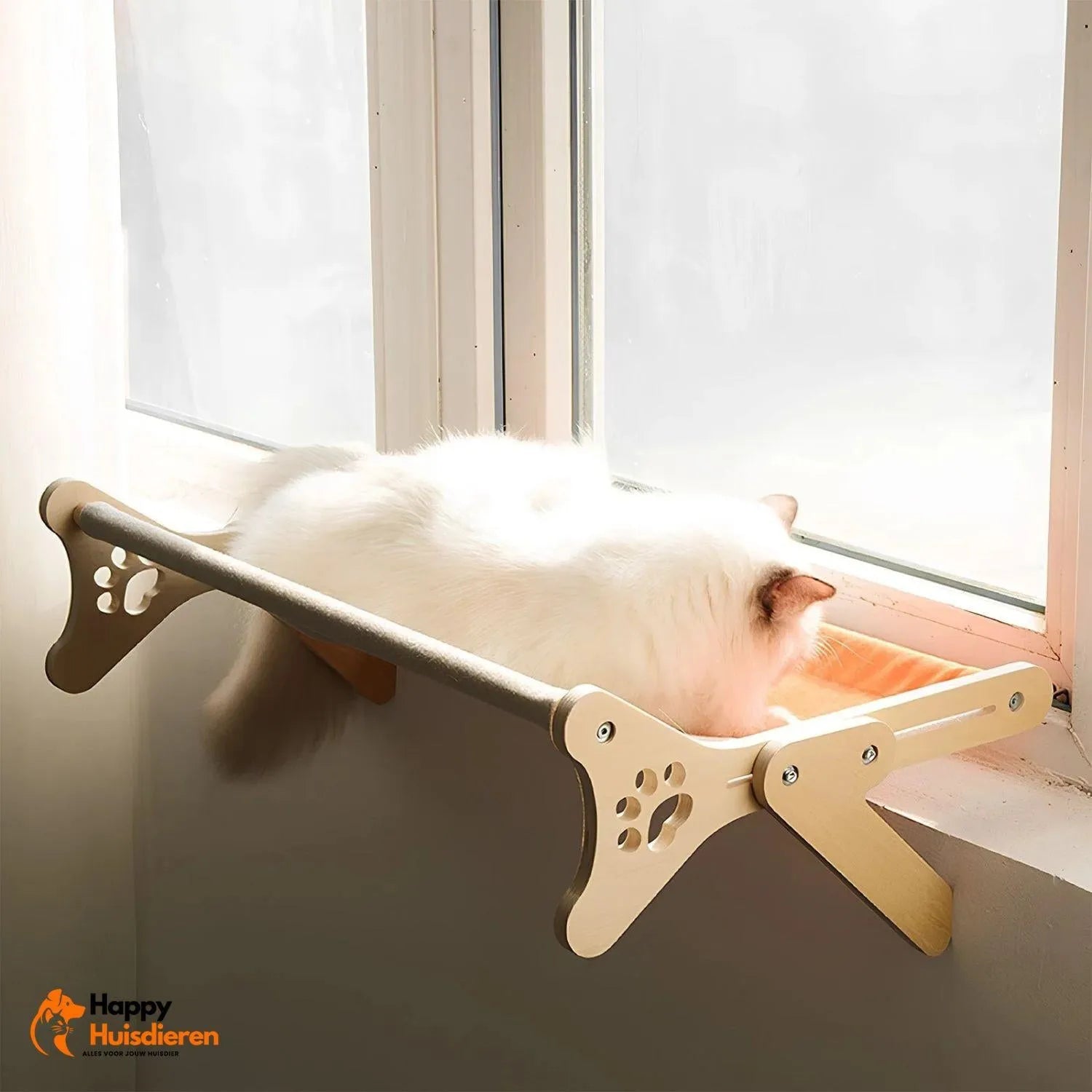 Sunny Spot Bed | Ruim Kattenligbed met Zuignappen voor het Raam