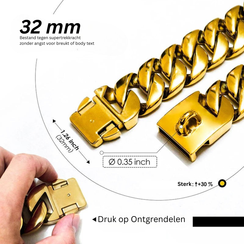 TitanPaw Luxe Hondenketting | Stevige Metalen Halsband voor Grote Honden