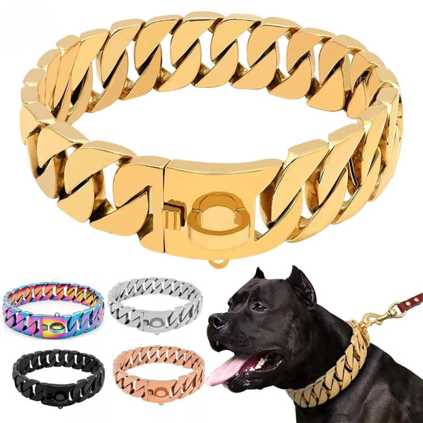 TitanPaw Luxe Hondenketting | Stevige Metalen Halsband voor Grote Honden