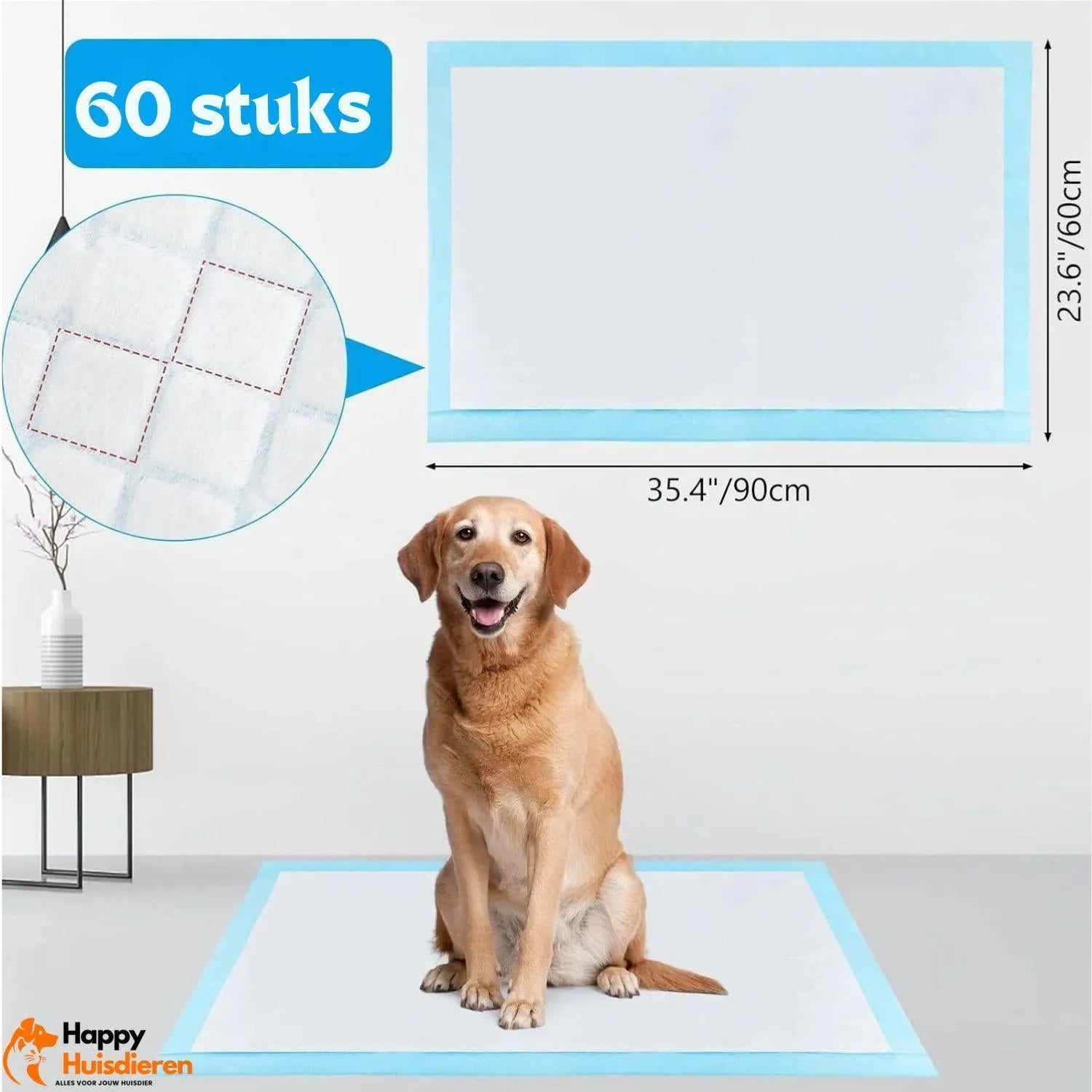 Trainingsmat voor Honden | Extra Absorberende en Hygiënische Puppypad met 5-Laags Bescherming