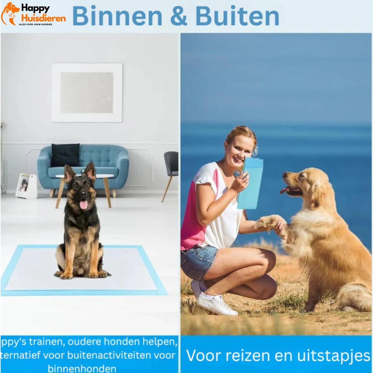 Trainingsmat voor Honden | Extra Absorberende en Hygiënische Puppypad met 5-Laags Bescherming