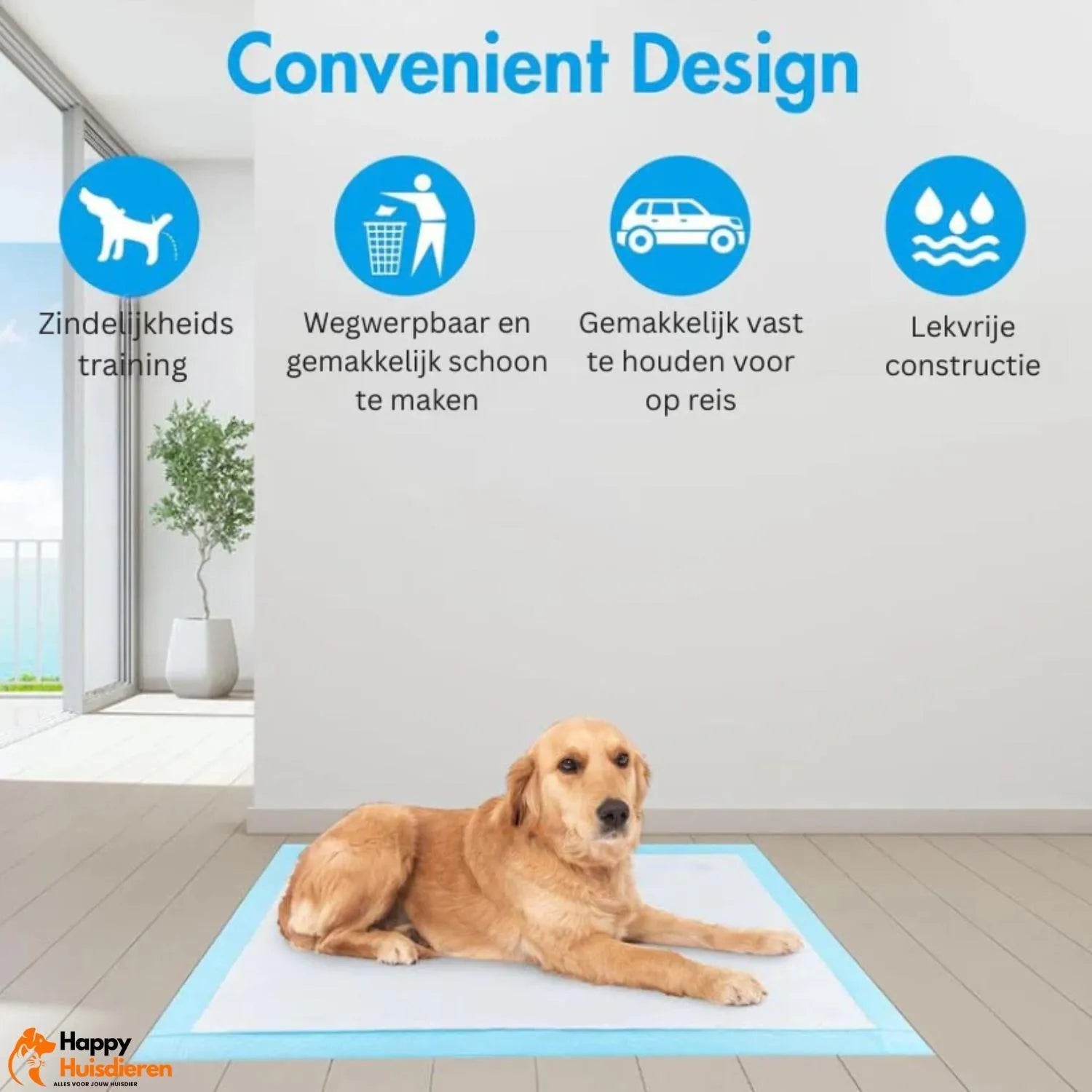 Trainingsmat voor Honden | Extra Absorberende en Hygiënische Puppypad met 5-Laags Bescherming