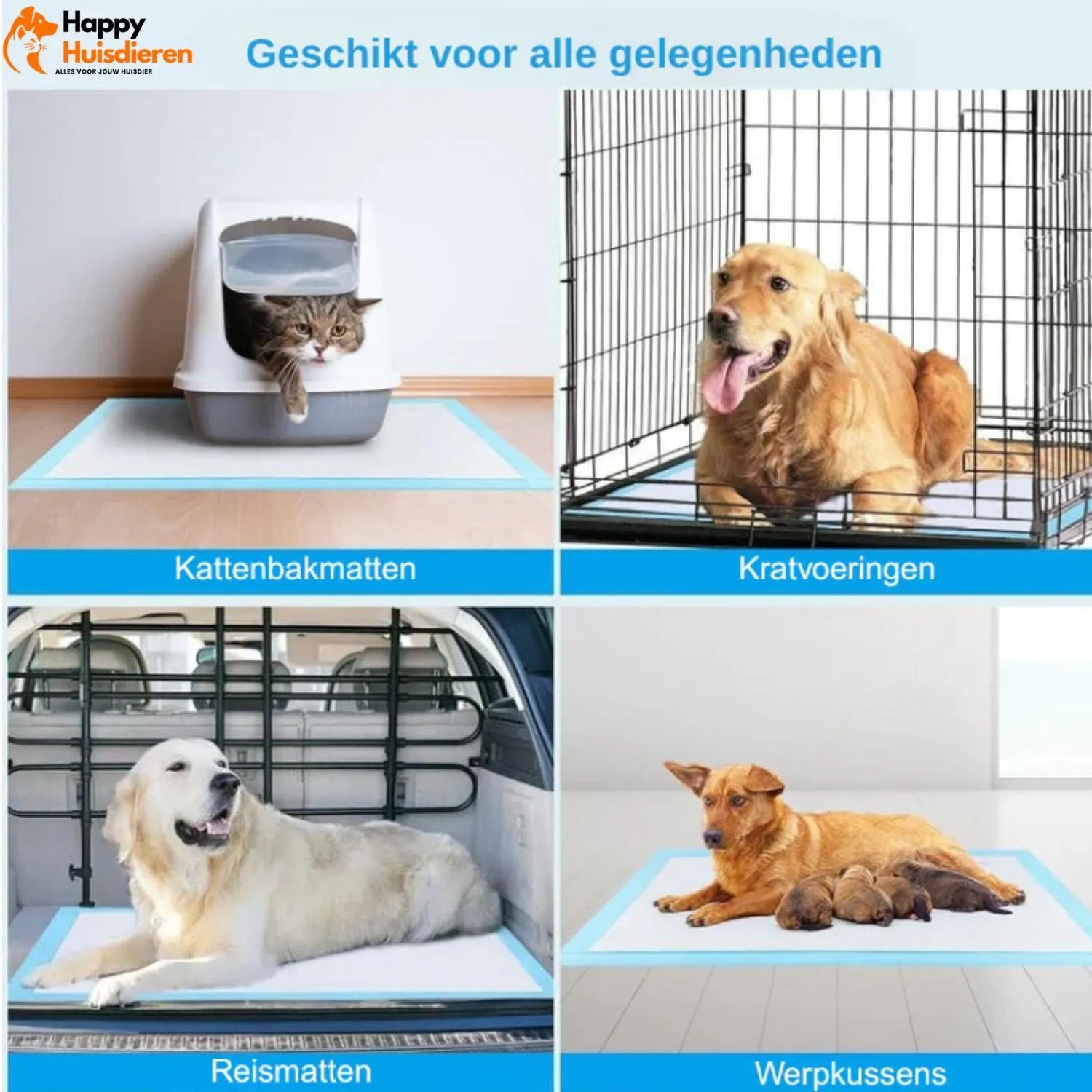 Trainingsmat voor Honden | Extra Absorberende en Hygiënische Puppypad met 5-Laags Bescherming