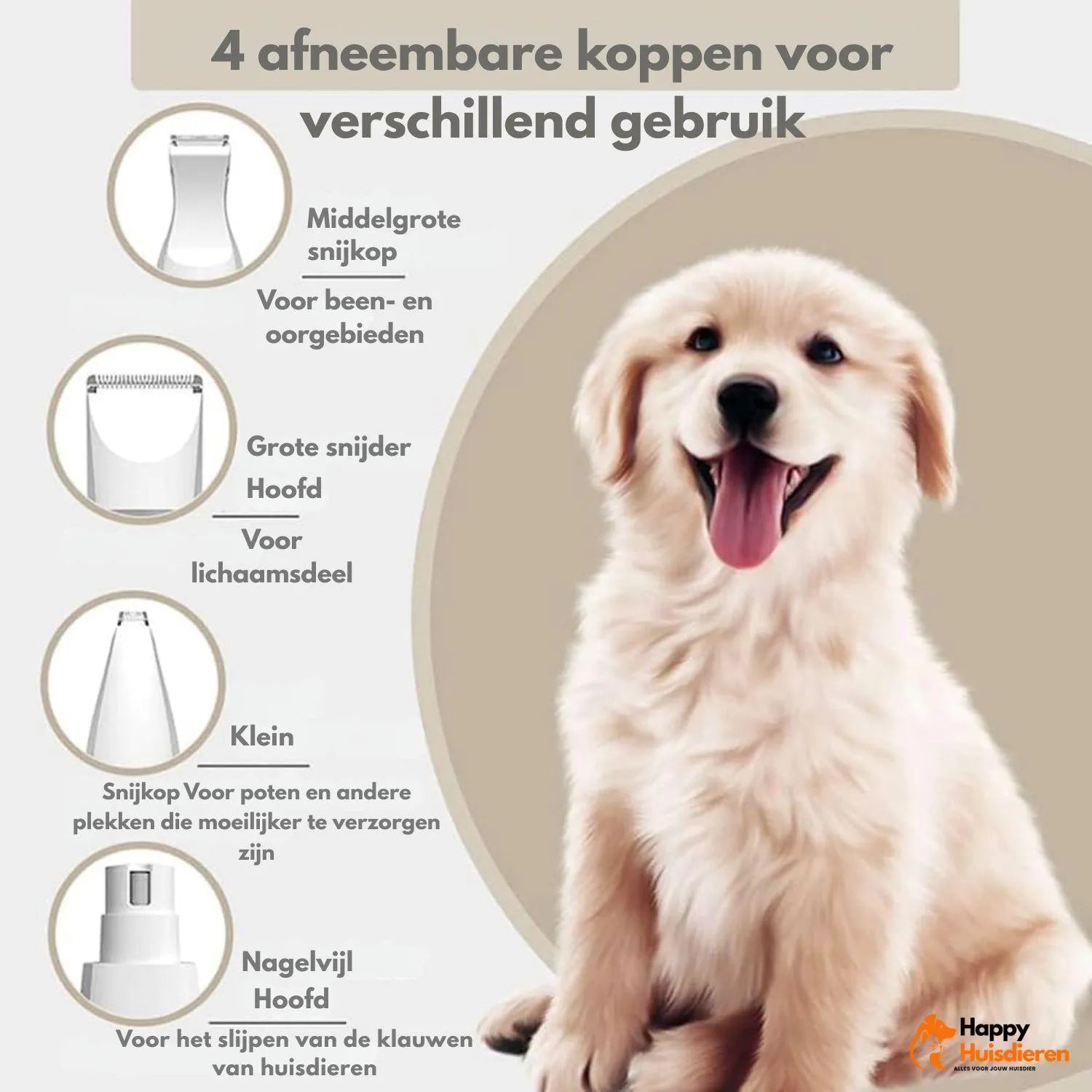 TrimEase | Stille draadloze trimmer voor huisdieren – veilig & veelzijdig