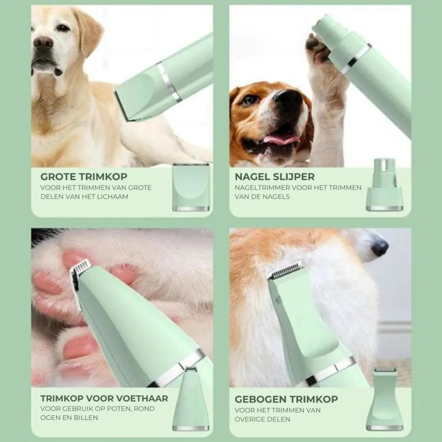 TrimTovenaar Pro | 4-in-1 Huisdiertrimmer voor efficiënt verzorgen