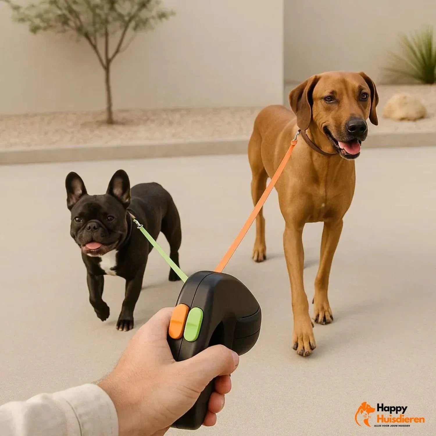 TwinWalk Leash | Dubbele hondenriem met 360° draaikop & individuele controle