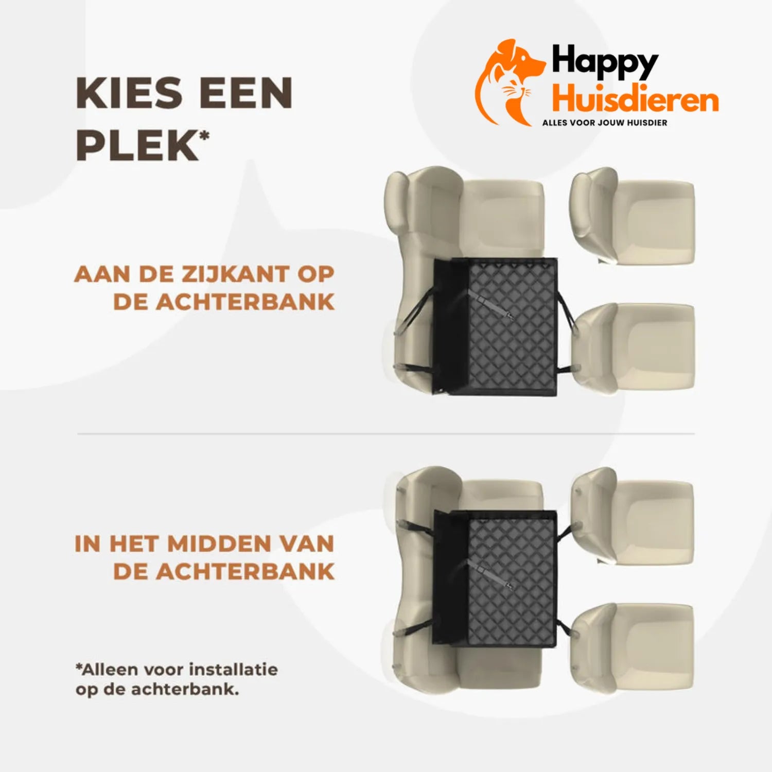 VeiligReis Hondenautostoel | Waterdichte Autostoel voor Middelgrote Honden