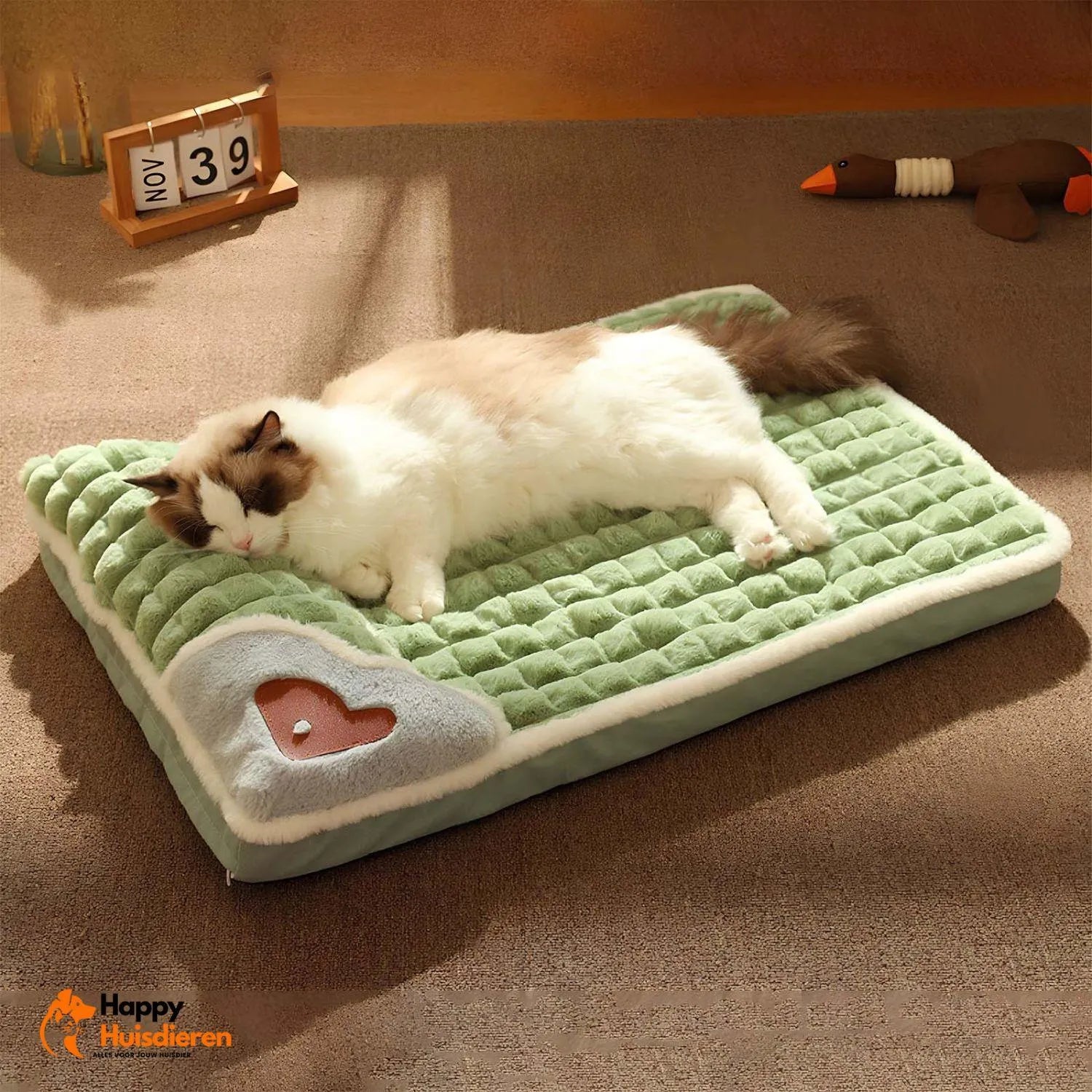 Warme Winter Nest | Luxe Geruite Bed Voor Huisdieren