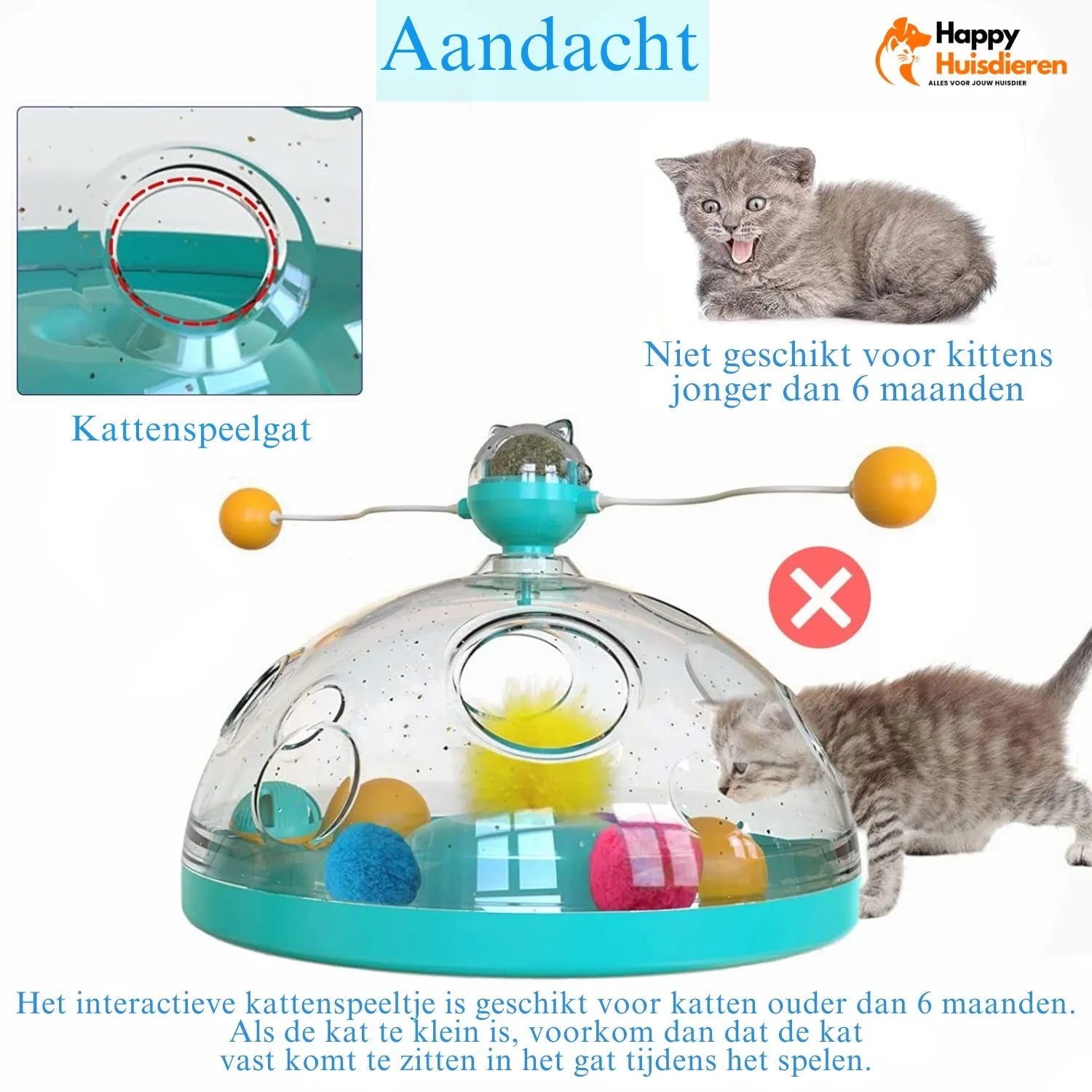 WhirlPlay Set | Interactieve puzzel voor nieuwsgierige huisdieren