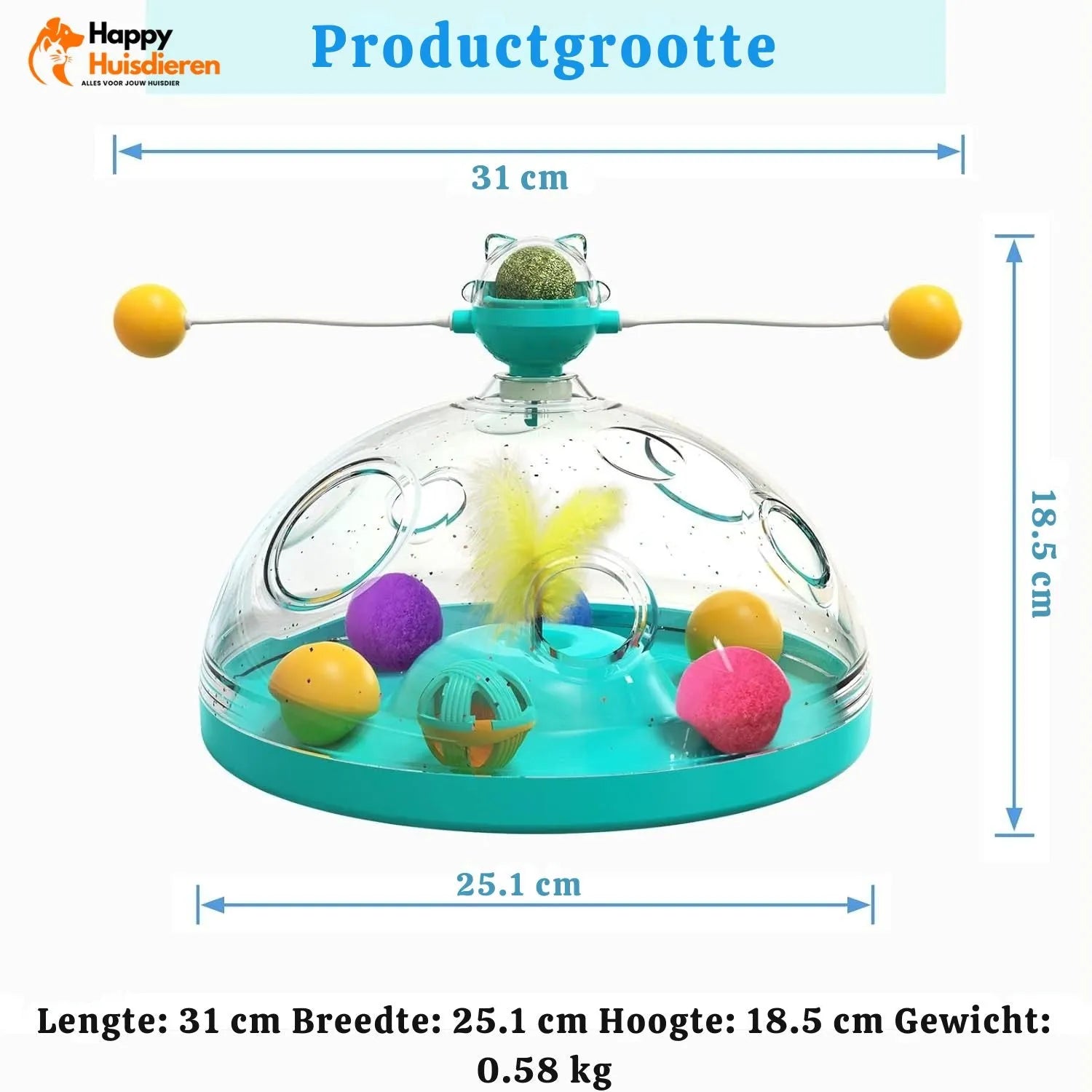 WhirlPlay Set | Interactieve puzzel voor nieuwsgierige huisdieren
