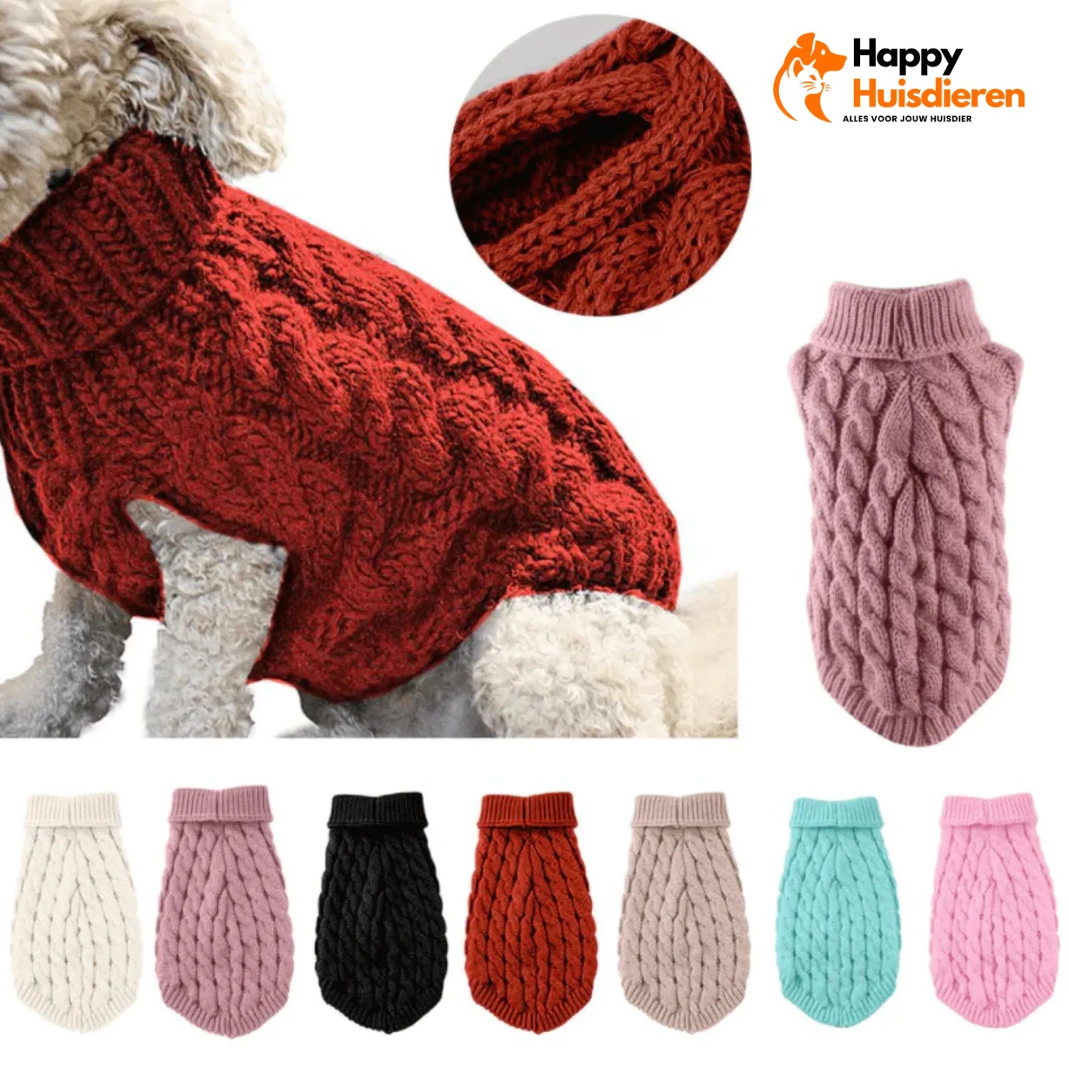 WolkWoezel Trui | Gebreide Hondenpullover van Warm Wol met Comfortabele Pasvorm