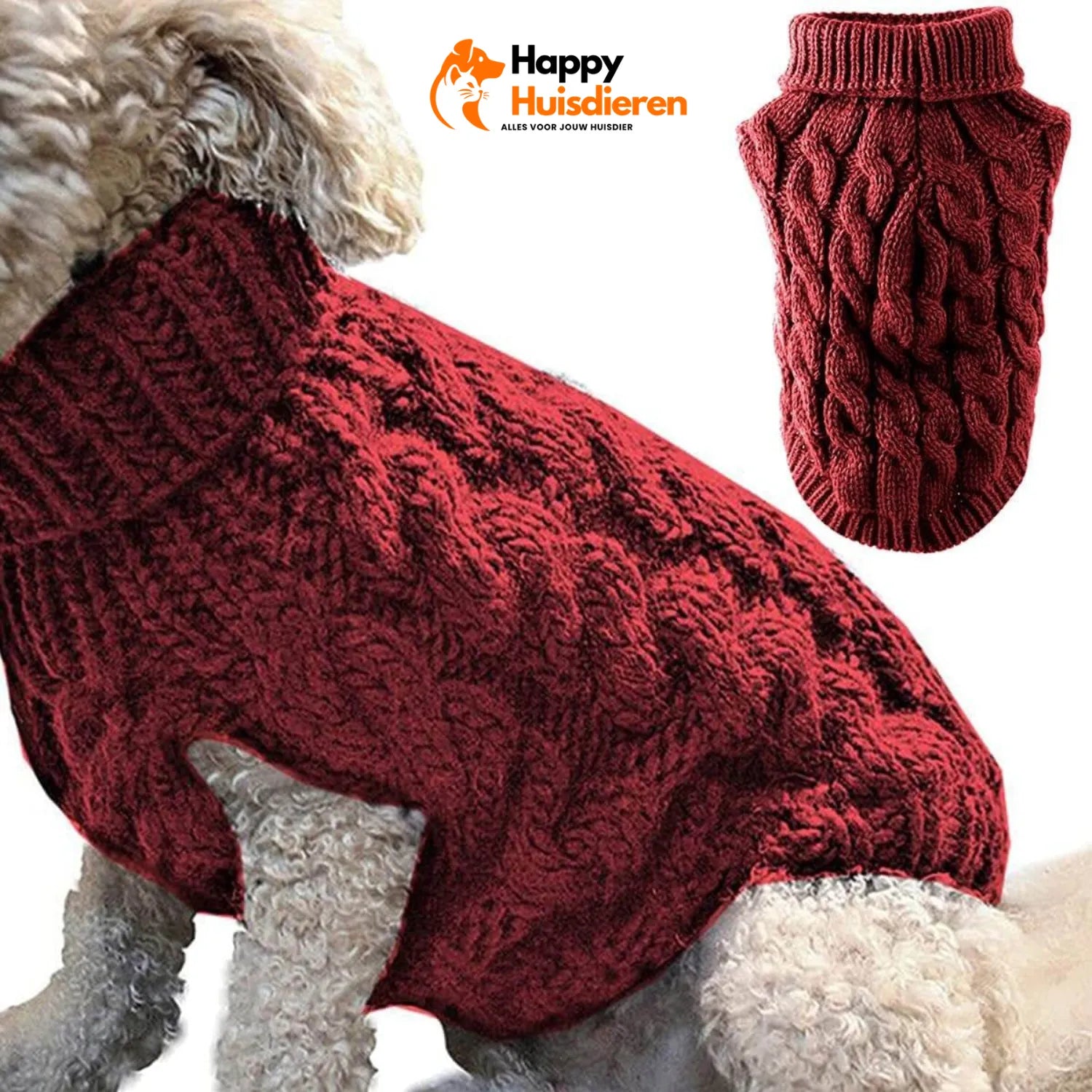WolkWoezel Trui | Gebreide Hondenpullover van Warm Wol met Comfortabele Pasvorm
