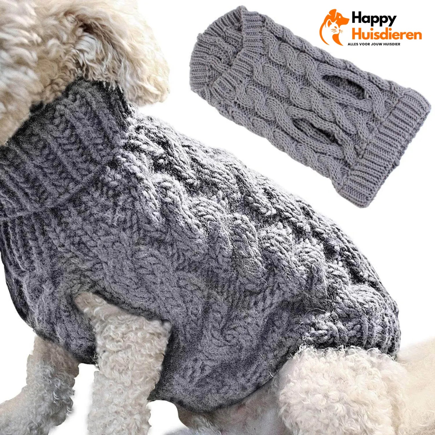 WolkWoezel Trui | Gebreide Hondenpullover van Warm Wol met Comfortabele Pasvorm