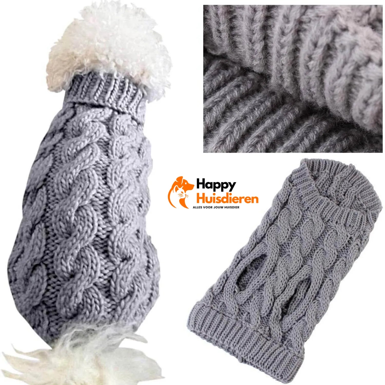 WolkWoezel Trui | Gebreide Hondenpullover van Warm Wol met Comfortabele Pasvorm