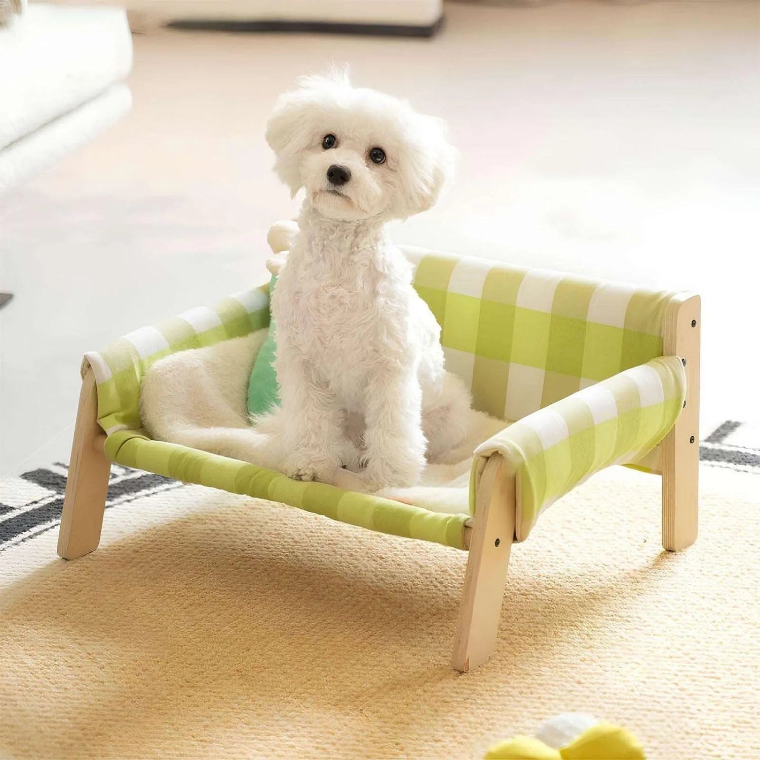 WoodyRest Bench | Luxe Geruite Bank voor Katten en Kleine Honden
