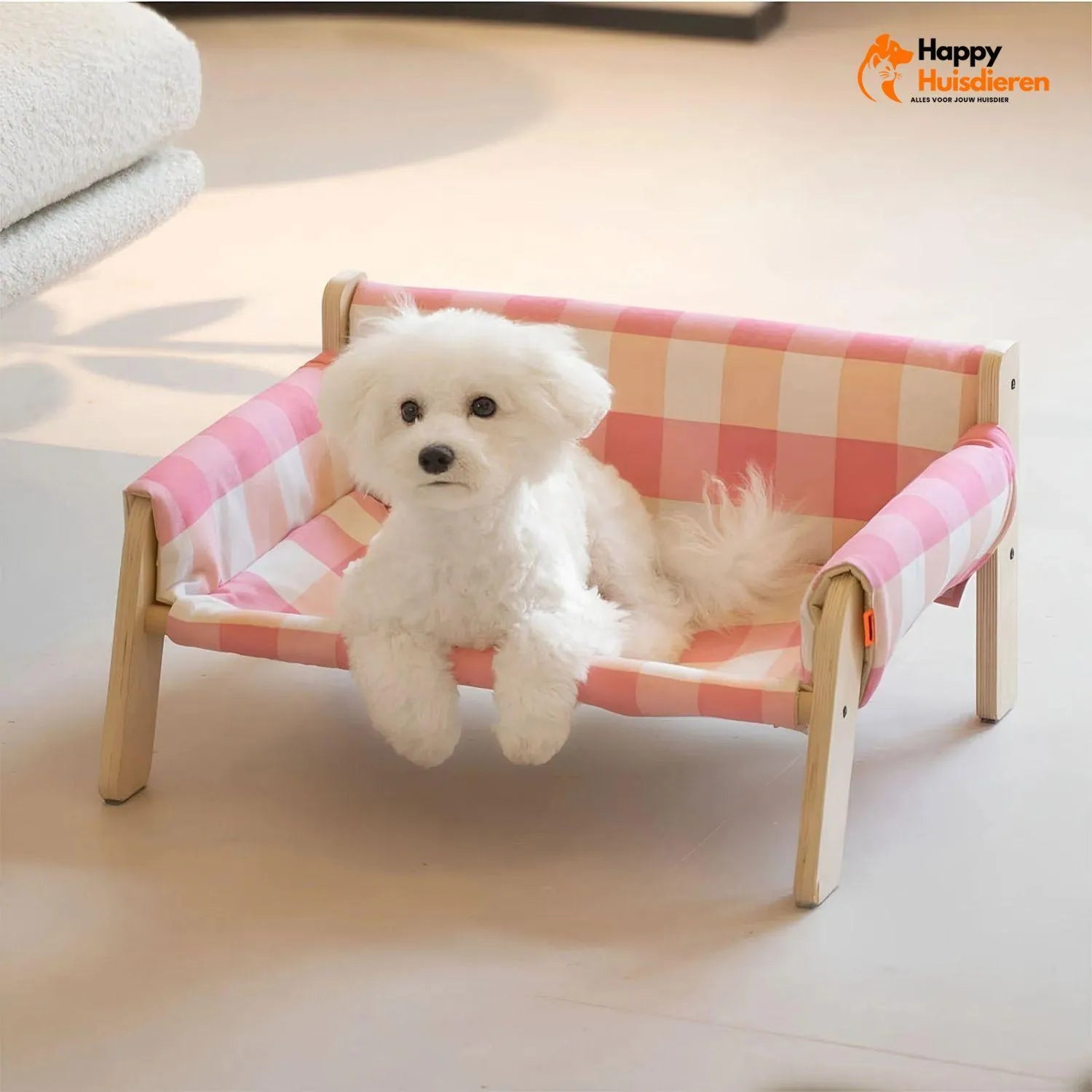 WoodyRest Bench | Luxe Geruite Bank voor Katten en Kleine Honden