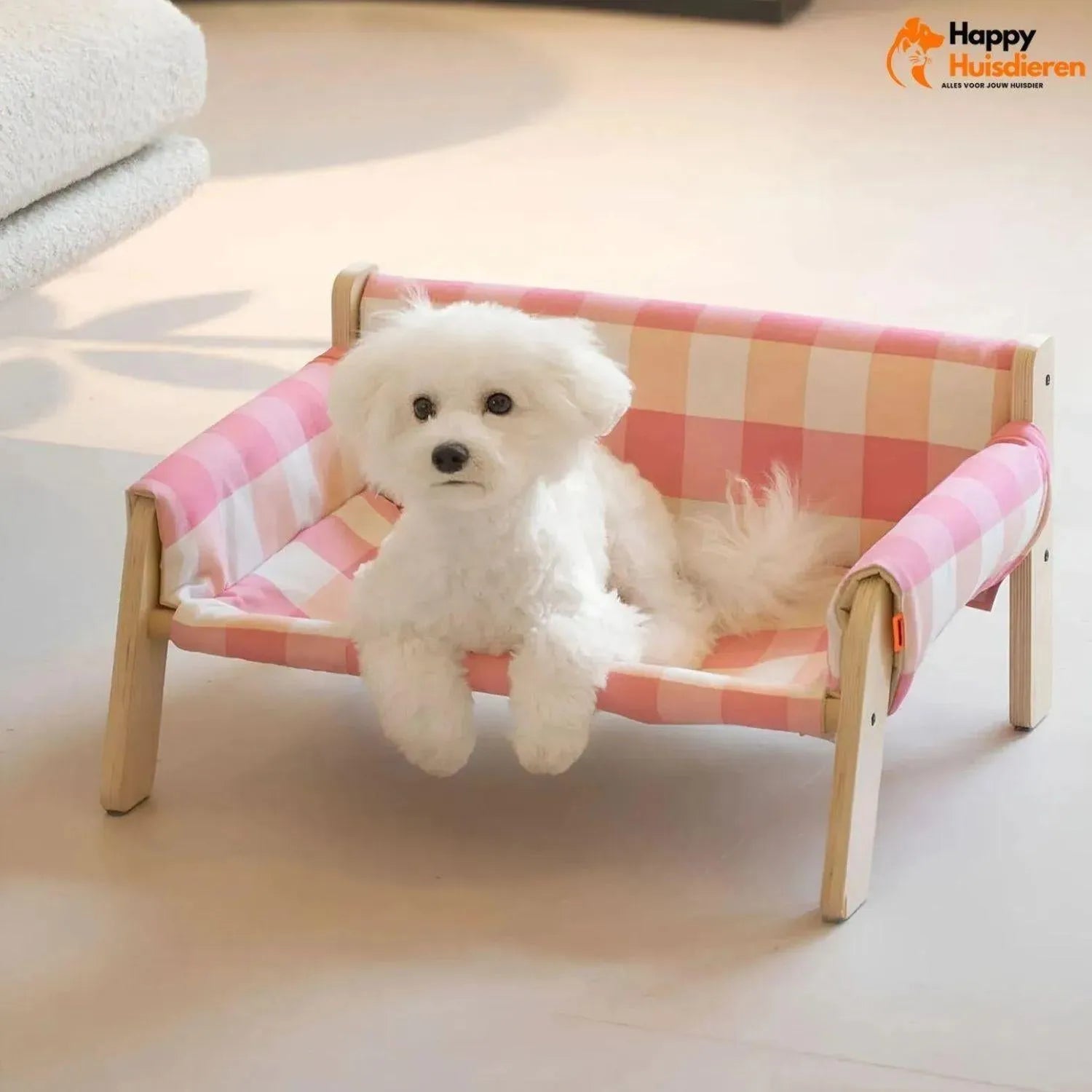 WoodyRest Bench | Luxe Geruite Bank voor Katten en Kleine Honden