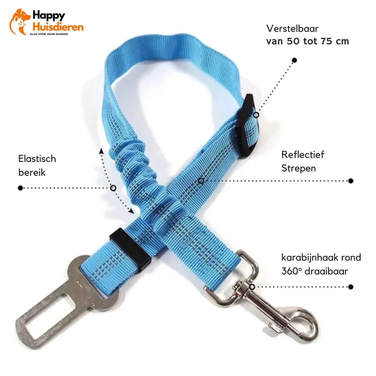 WoofBelt | Verstelbare Hondengordel voor Auto – Veilig & Comfortabel Reizen