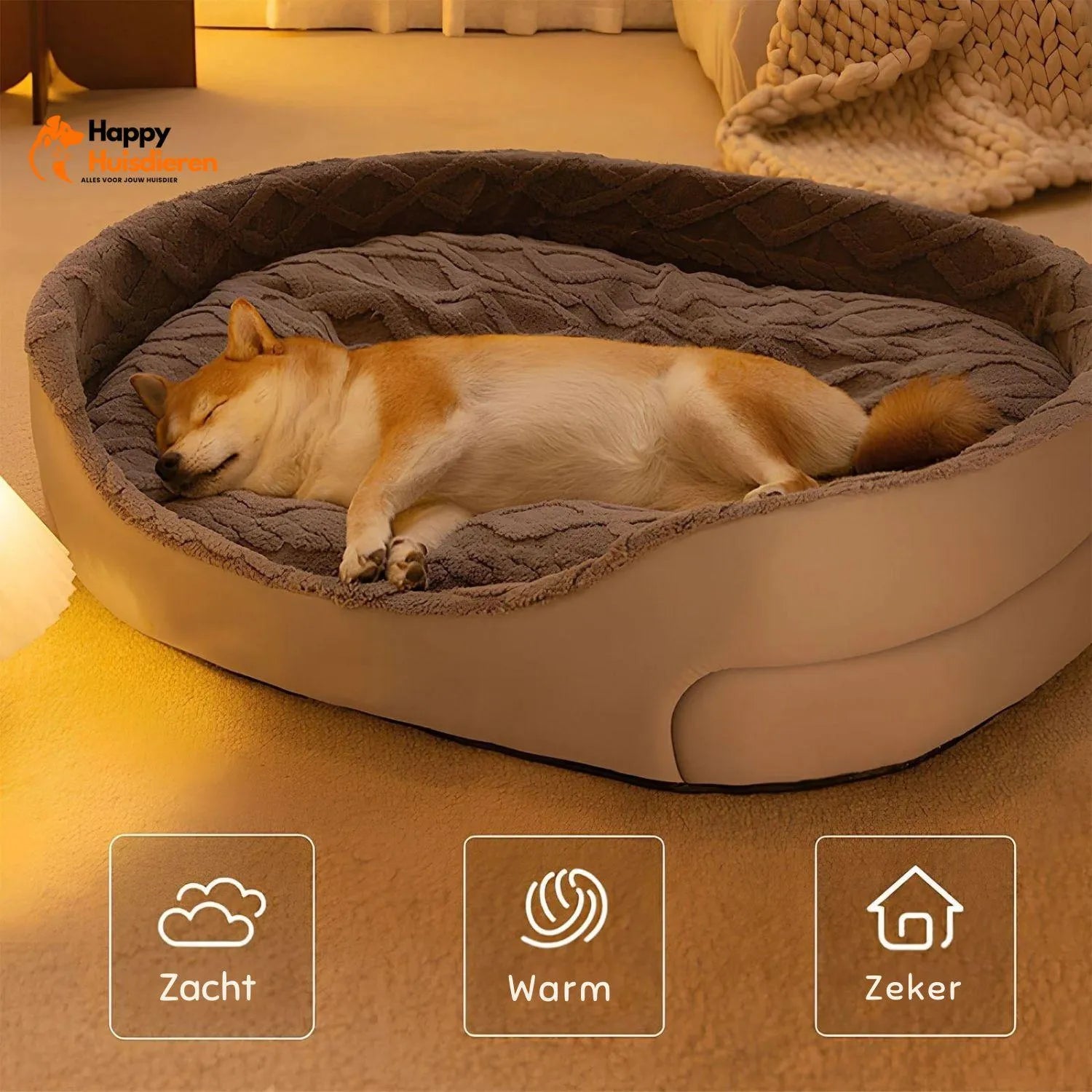WoofNest Hondenmand | Zacht ligbed voor warmte en comfort