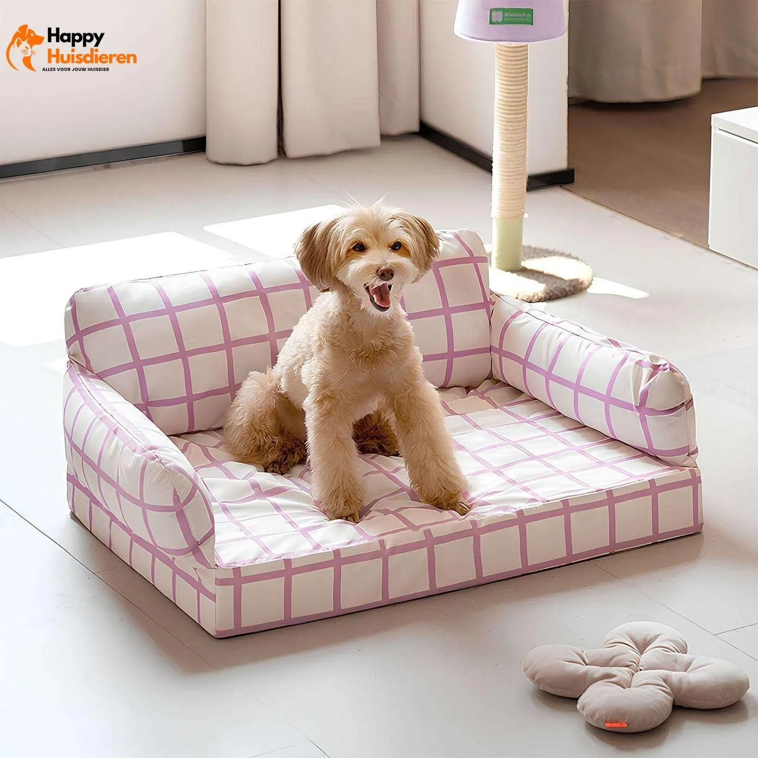 ZomerBries Sofa | Verkoelende Waterbestendige Honden- en Kattenbank met Gestreept Ontwerp