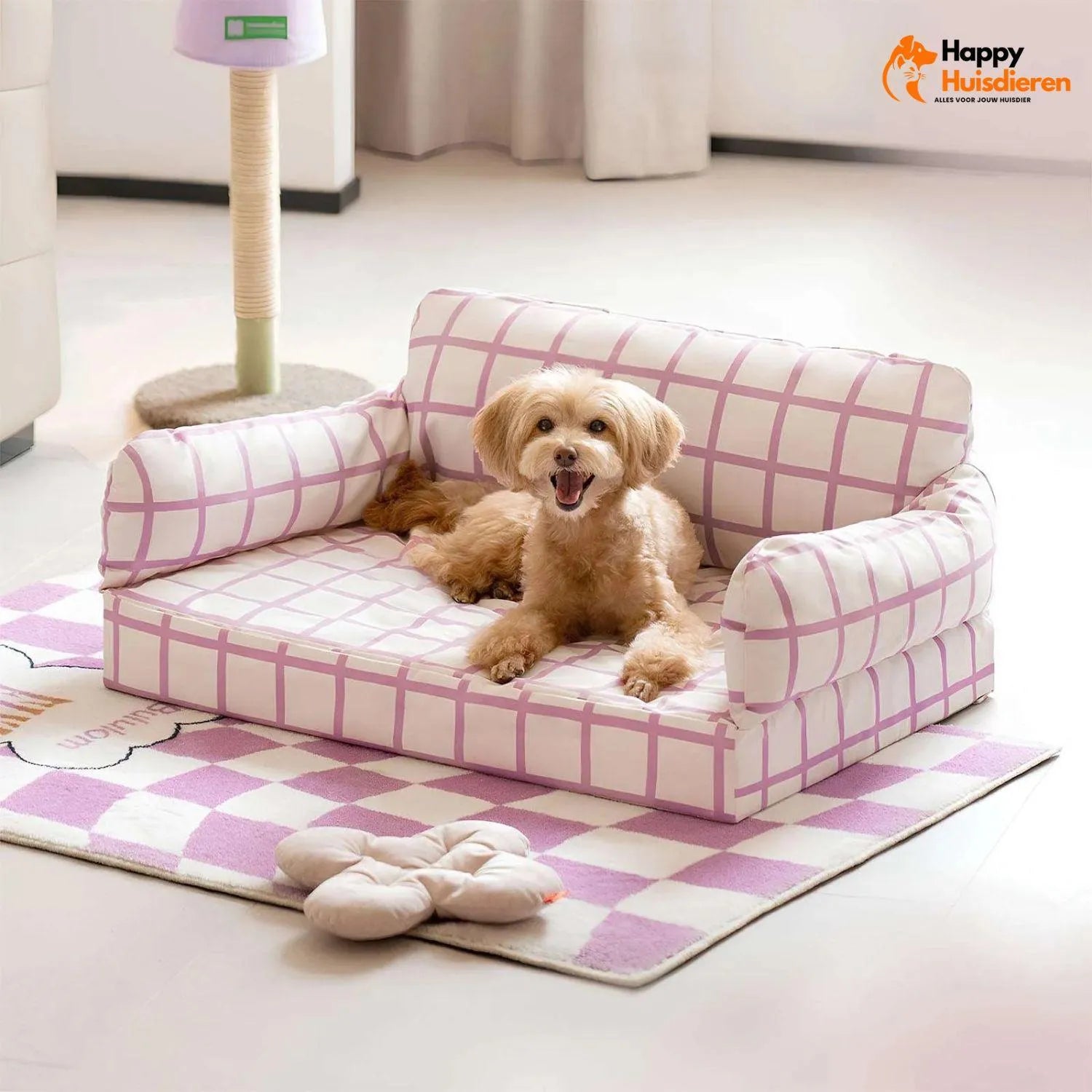 ZomerBries Sofa | Verkoelende Waterbestendige Honden- en Kattenbank met Gestreept Ontwerp