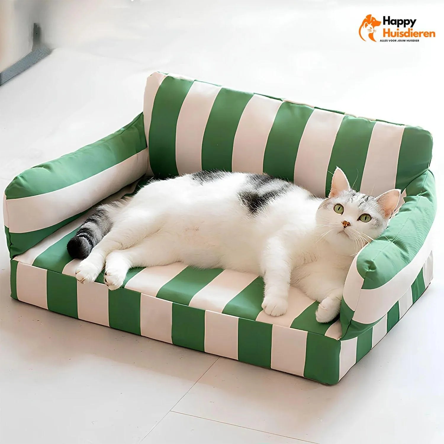 ZomerBries Sofa | Verkoelende Waterbestendige Honden- en Kattenbank met Gestreept Ontwerp