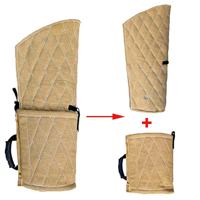 Duurzame jute trainingsmouw met handvat voor hondenbeetbescherming en training