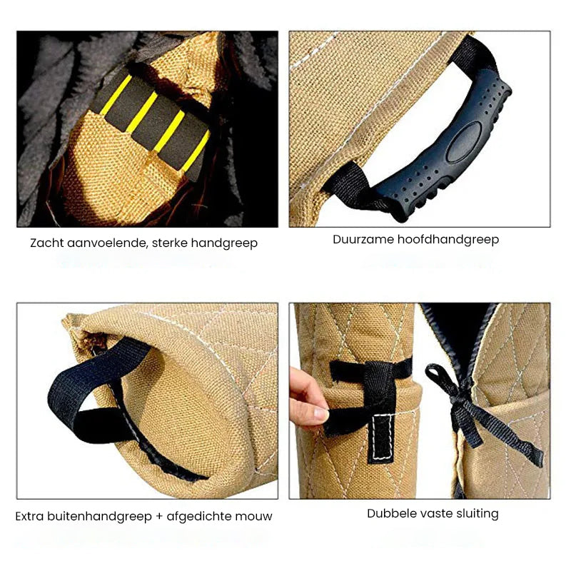 ProtectBite Trainingsmouw | Duurzame Jute Bijtarm met Handvat voor Honden