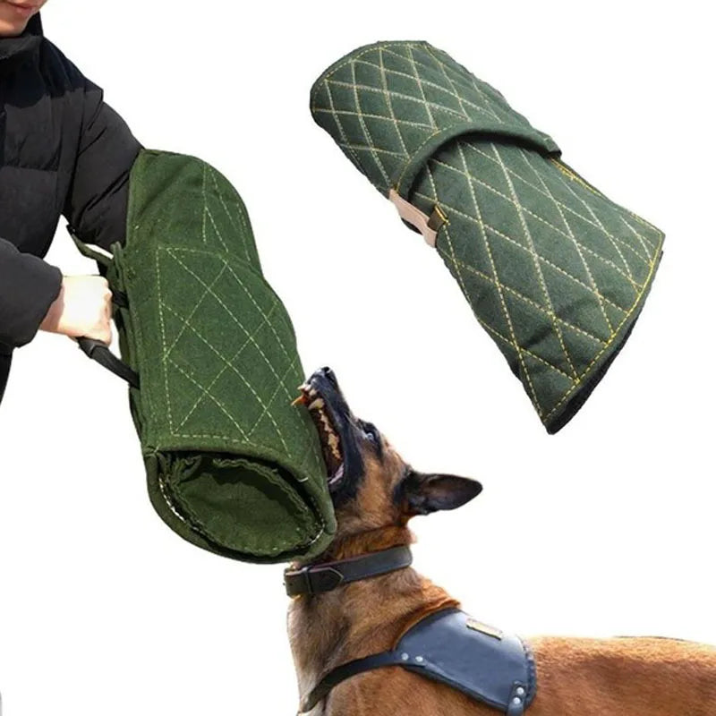 Duurzame jute trainingsmouw met handvat voor hondenbeetbescherming en training