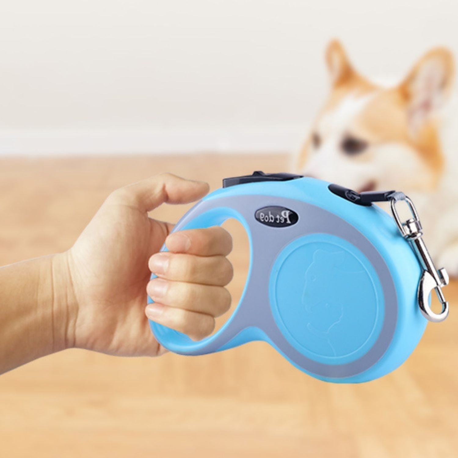 Oprolbare hondenriem met een lengte van 5 meter voor comfortabel wandelen