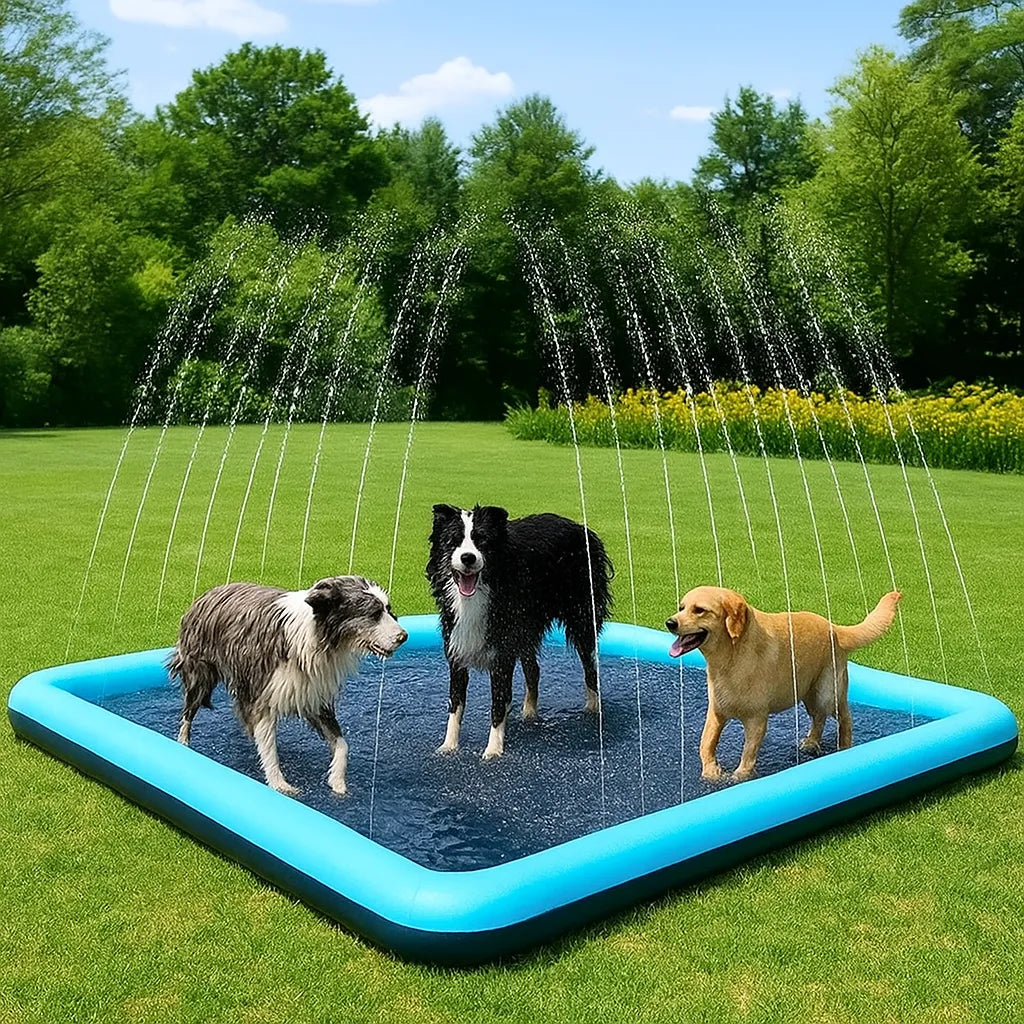 Verkoelende waterspeelmat met antislipoppervlak voor zomerdagen