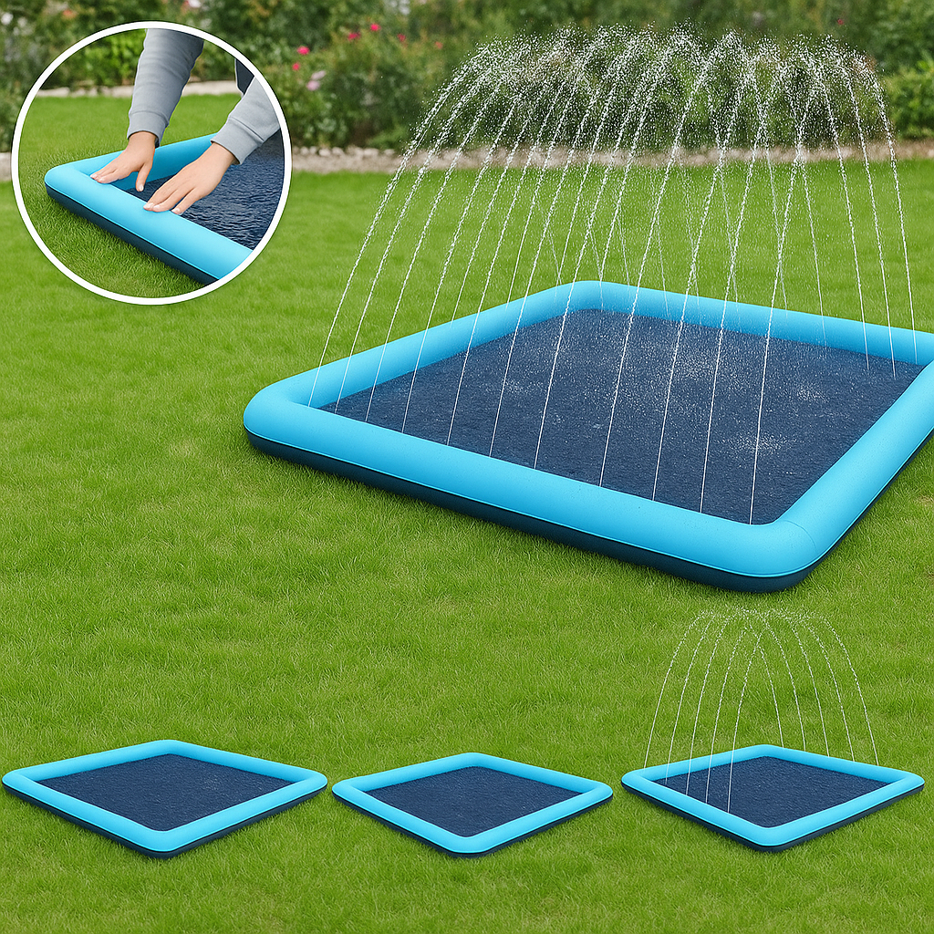 Verkoelende waterspeelmat met antislipoppervlak voor zomerdagen