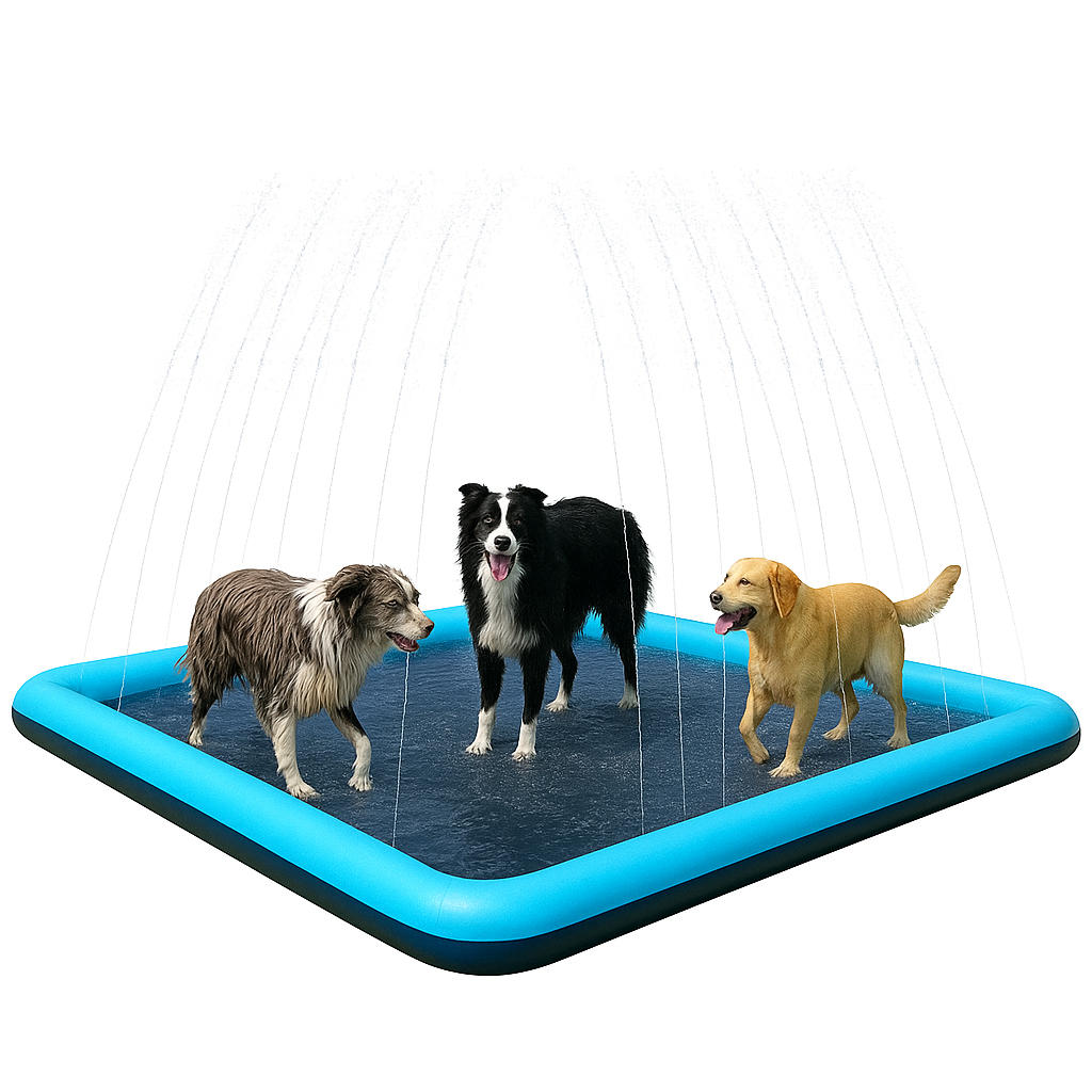 Verkoelende waterspeelmat met antislipoppervlak voor zomerdagen