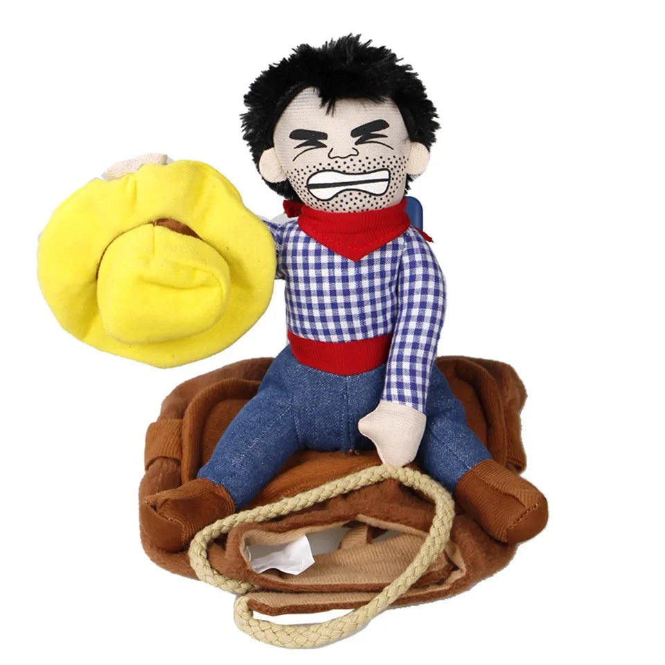 Hondenkostuum als grappige cowboy voor Halloween, geschikt voor kleine en grote honden zoals Franse Bulldogs en Chihuahuas