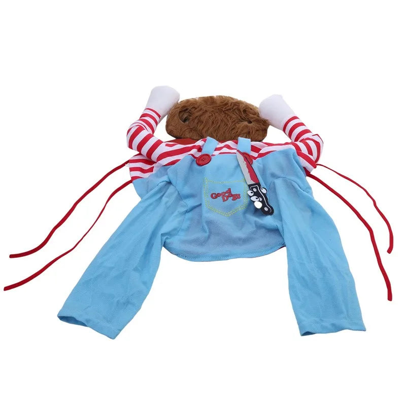 Grappig Chucky kostuum voor honden voor Halloween feest