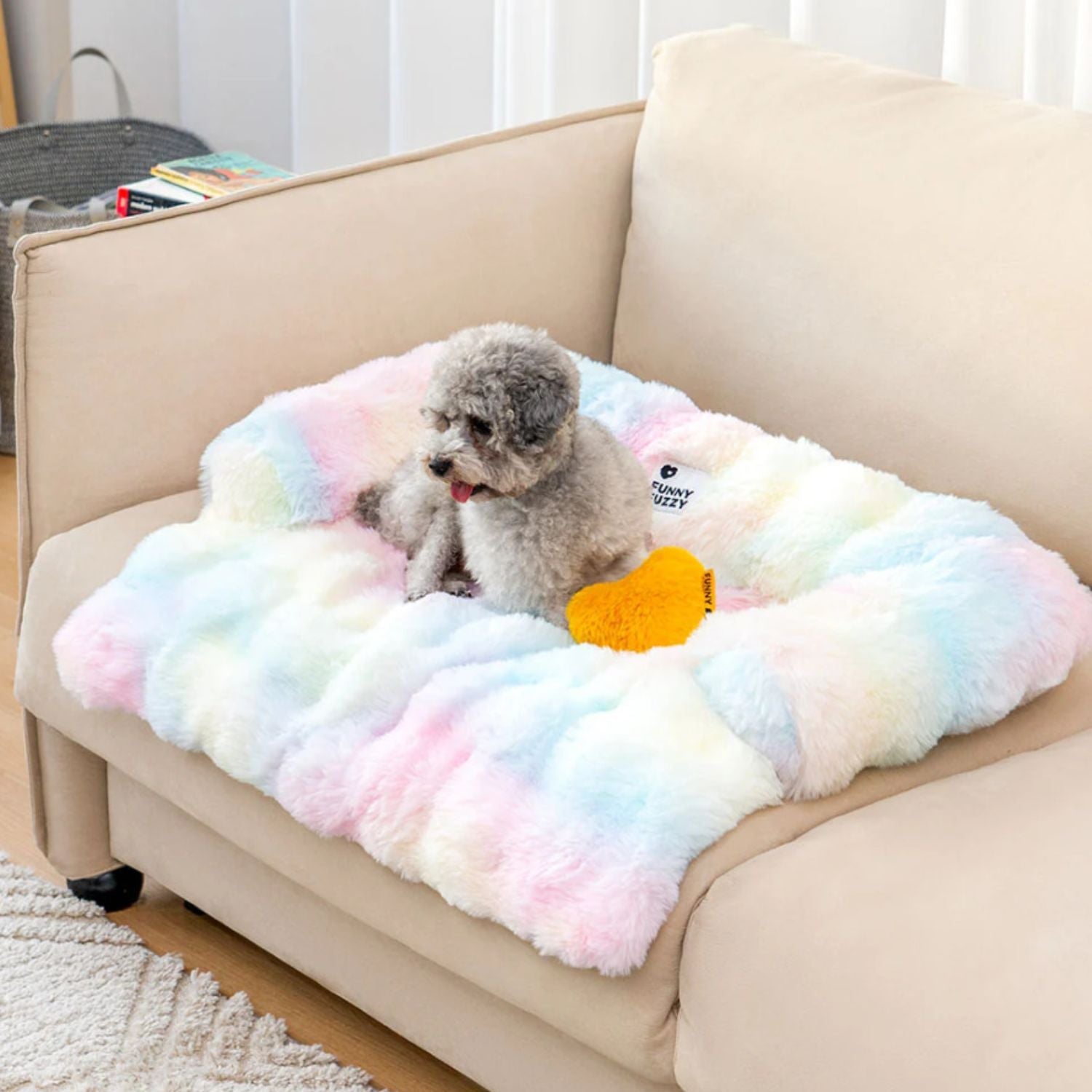 Comfortabel pluche bankbed voor honden en katten in huis
