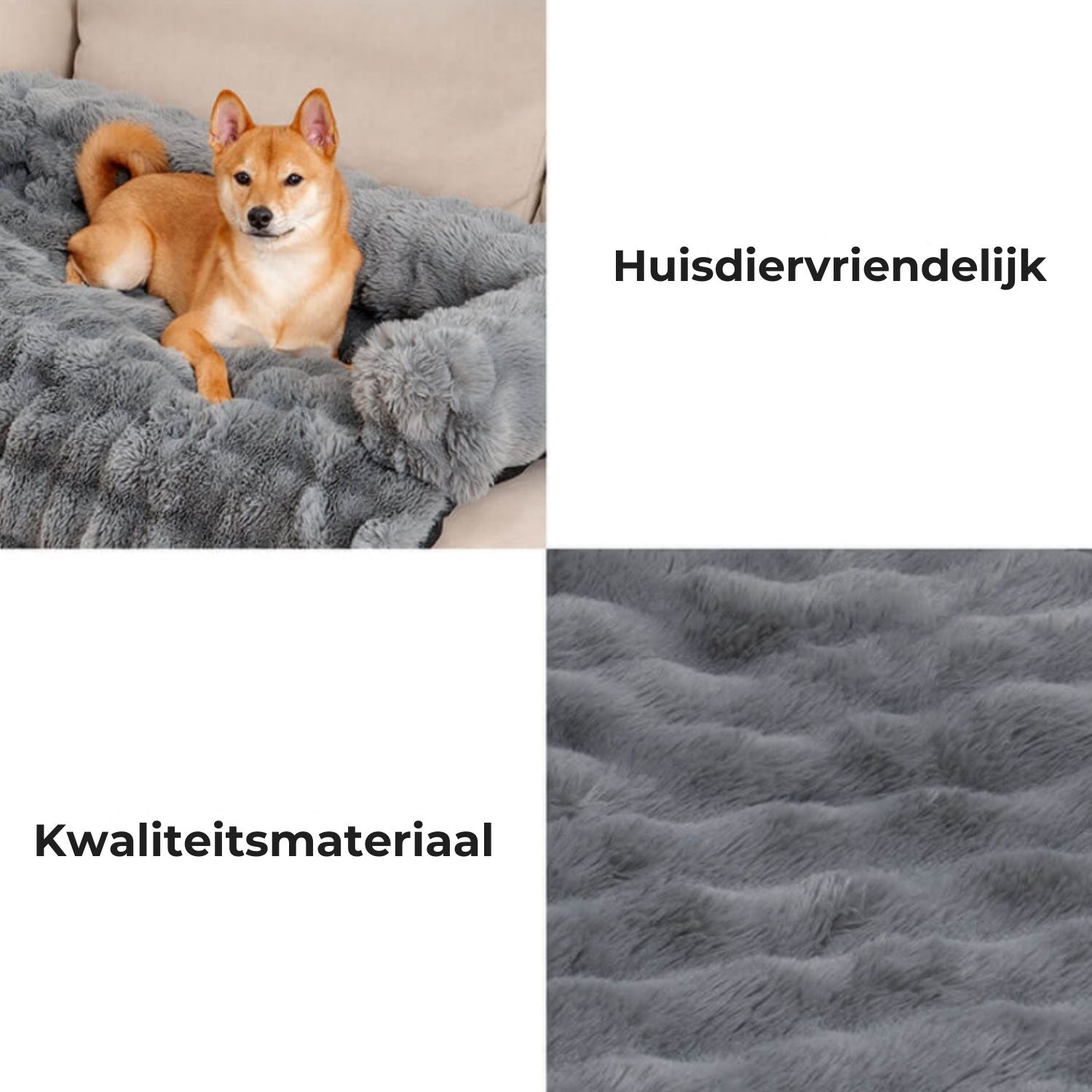 Comfortabel pluche bankbed voor honden en katten in huis
