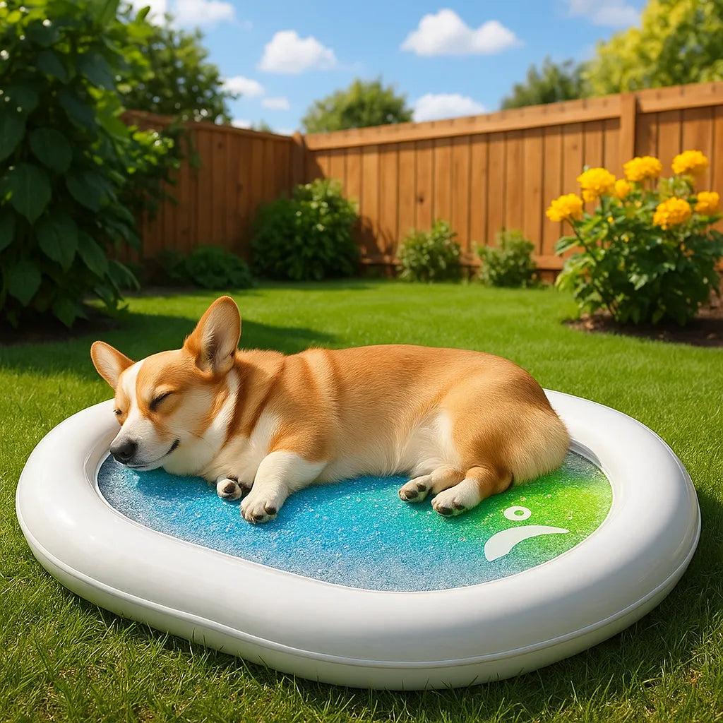 Verkoelend gel hondenbed voor verkoeling op warme zomerdagen voor honden
