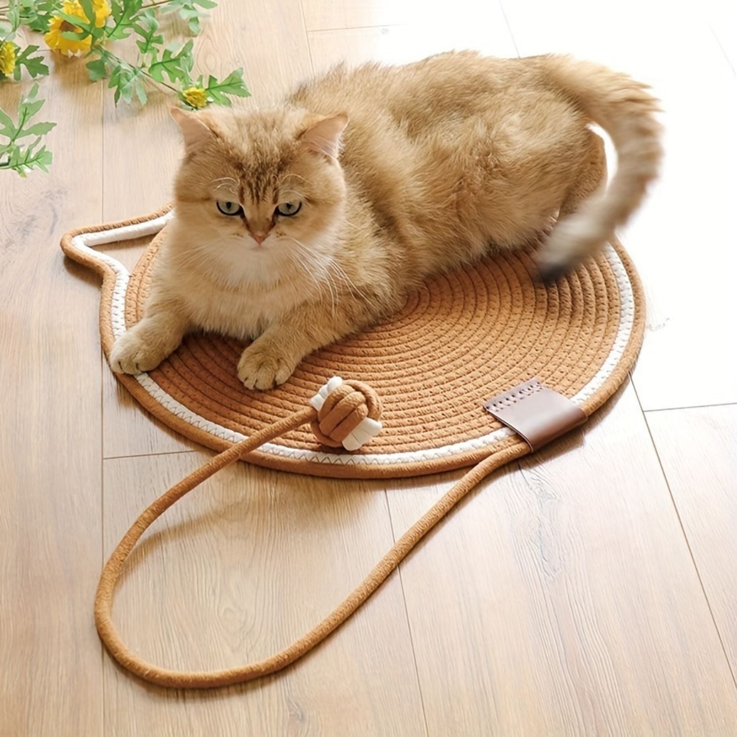 Duurzame katoenen krabmat voor katten om plezierig te krabben