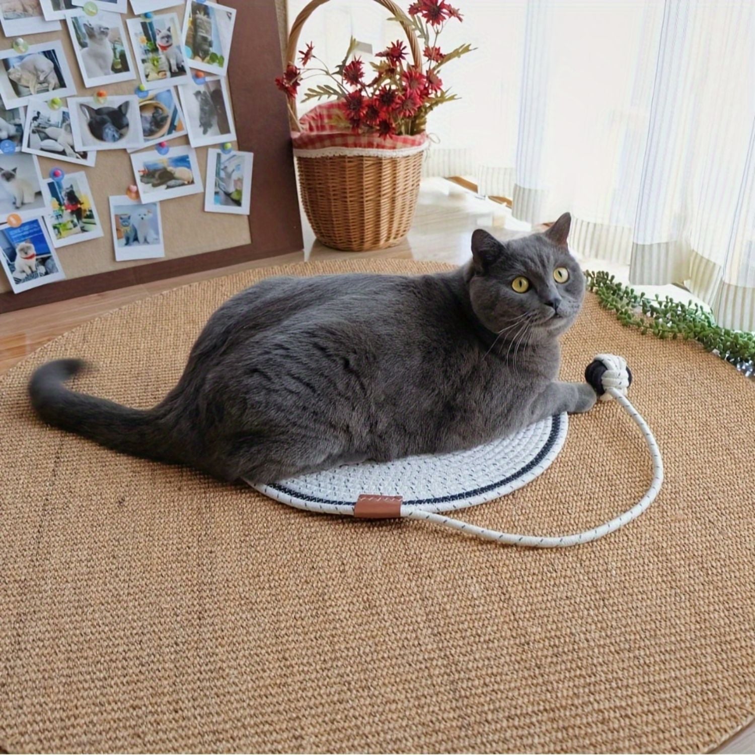 Duurzame katoenen krabmat voor katten om plezierig te krabben