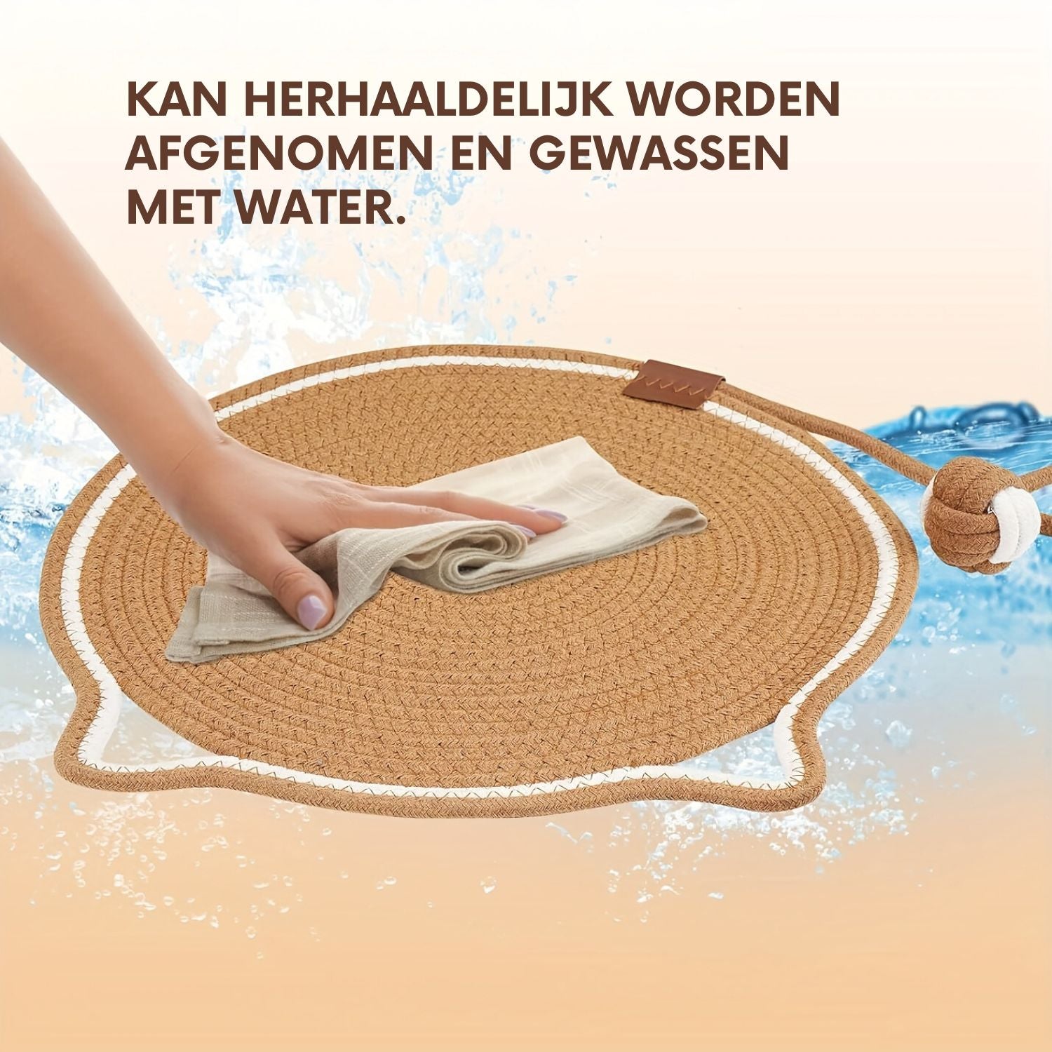 Duurzame katoenen krabmat voor katten om plezierig te krabben