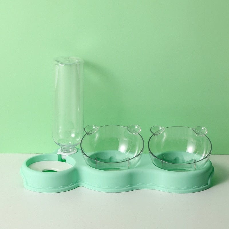 3-in-1 voerbak en waterdispenser voor katten en kleine honden