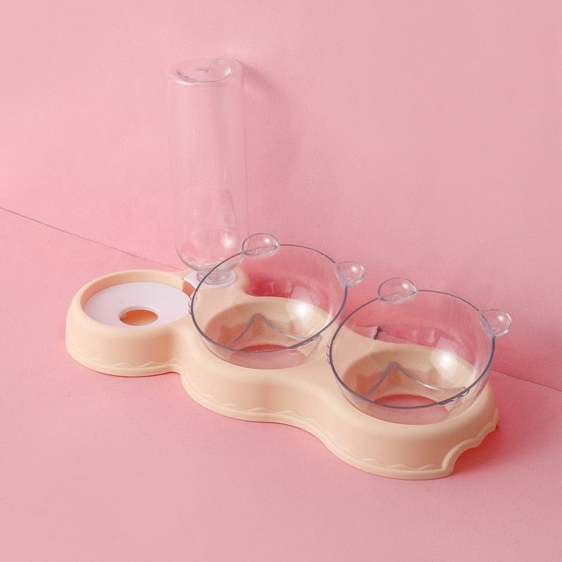3-in-1 voerbak en waterdispenser voor katten en kleine honden