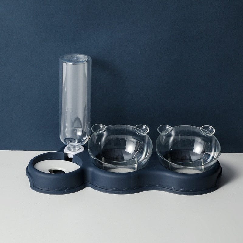 3-in-1 voerbak en waterdispenser voor katten en kleine honden