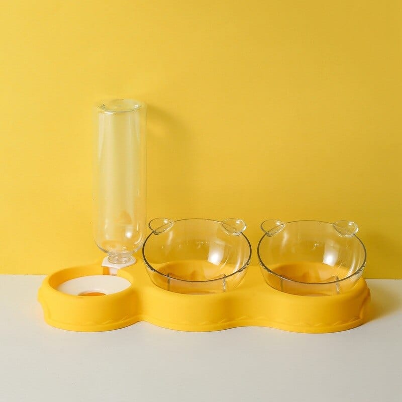 3-in-1 voerbak en waterdispenser voor katten en kleine honden