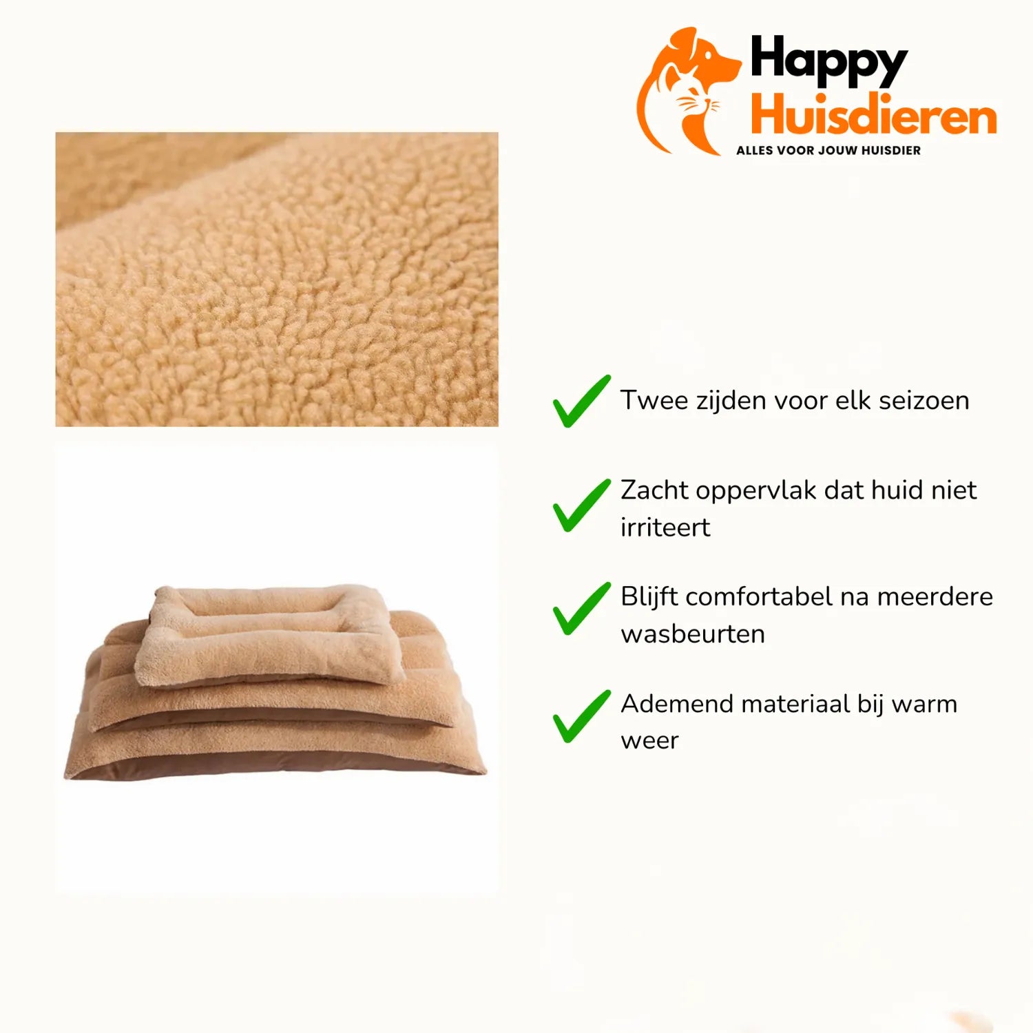 PuppyParadijs Bed | Ademend en Omkeerbaar Hondenbed voor Elk Seizoen