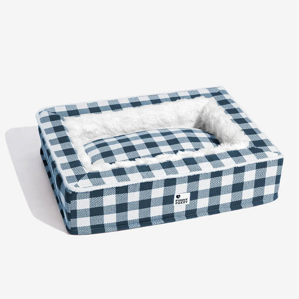 Superzacht geruit hondenbed voor extra comfort en warmte